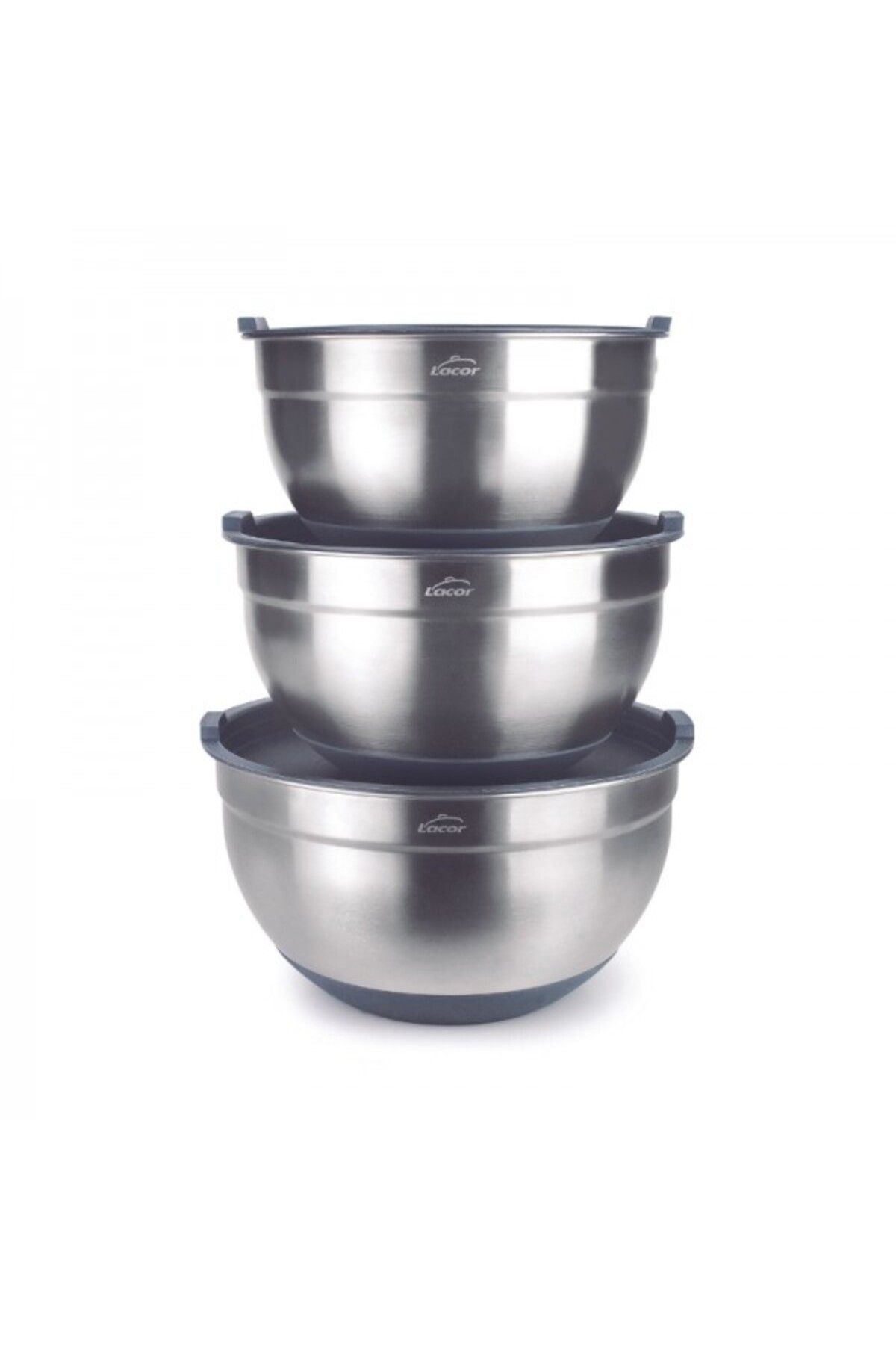 Lacor Set 3 Boluri Din Inox Cu Capac, Perfect Match - One Size