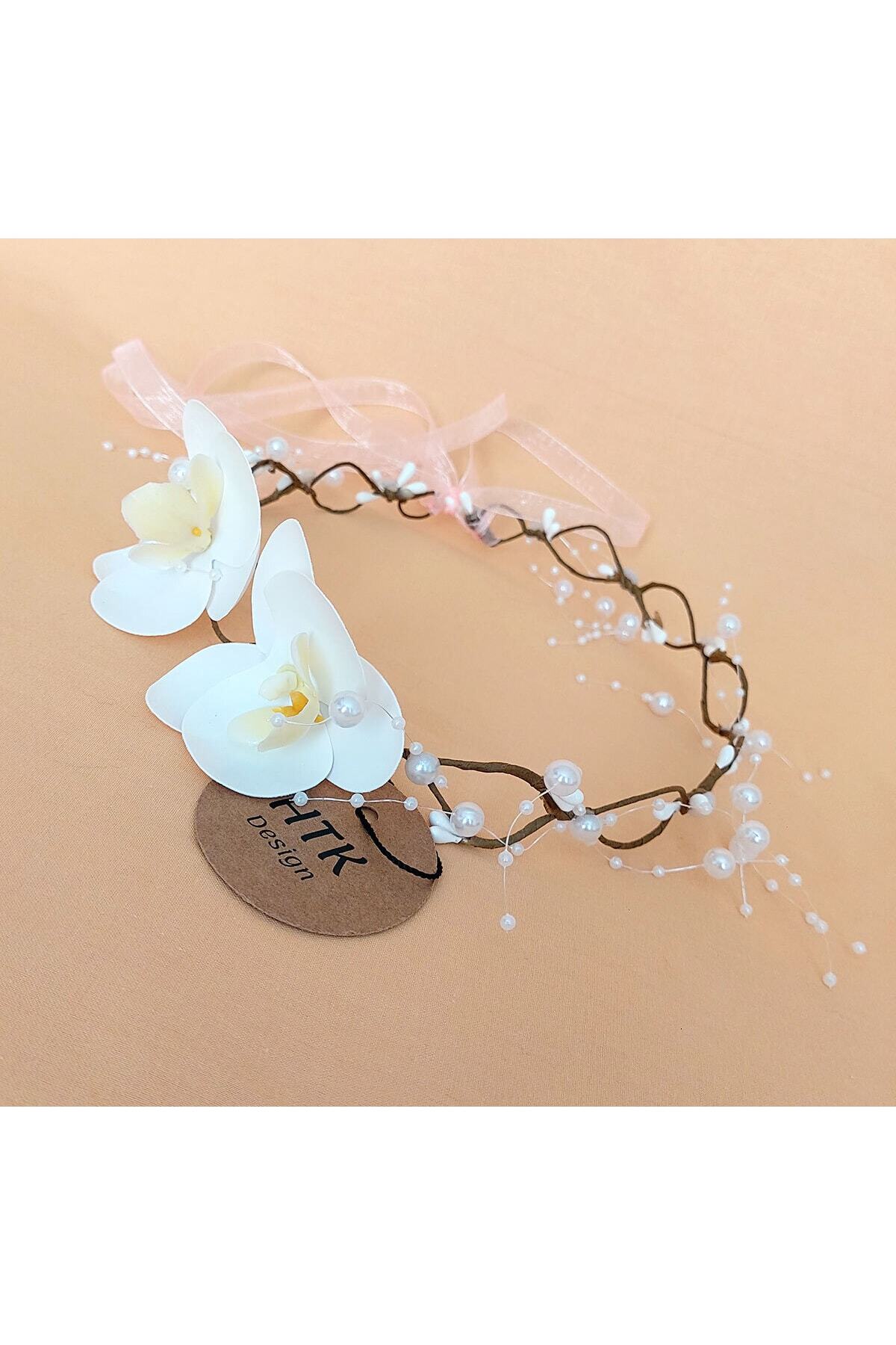 htk butik Çiçekli Taç, Anne Bebek Lohusa Tacı, Bebek Tacı, Bebek Saç Bandı, Lohusa Seti, Yenidoğan Taç fotoğrafı 5 (önizleme)