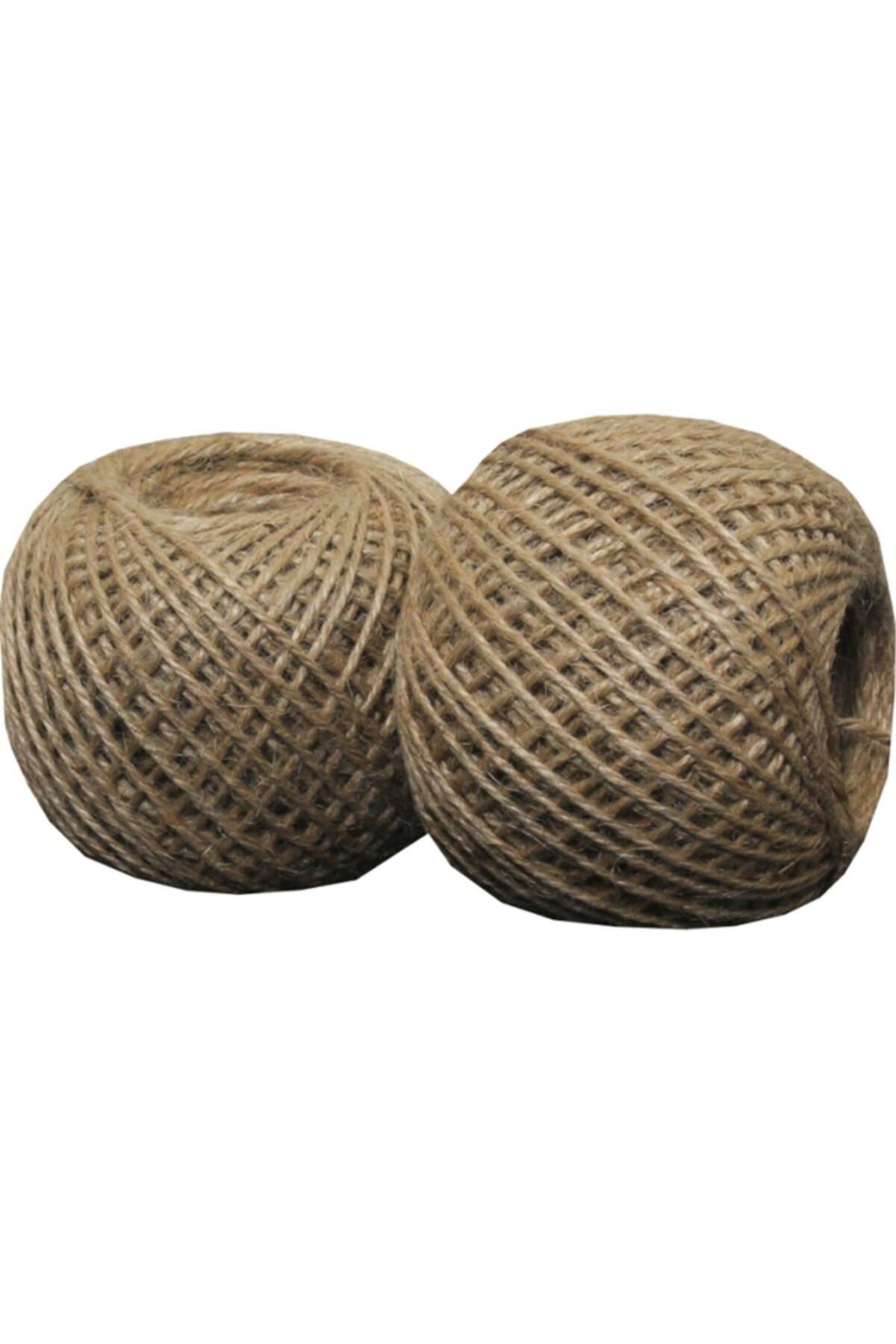 BAKOM AMBALAJ-Natural and Durable Jute String, Wicker String, Whip, Packaging, Decoration and Packing String, 100Gr, 100m - 2mm 2