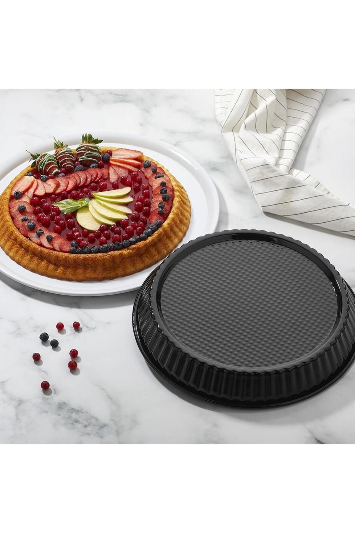 Sinbo-Fireproof Non-Stick Enamel Pie Cake Mold 30cm 4