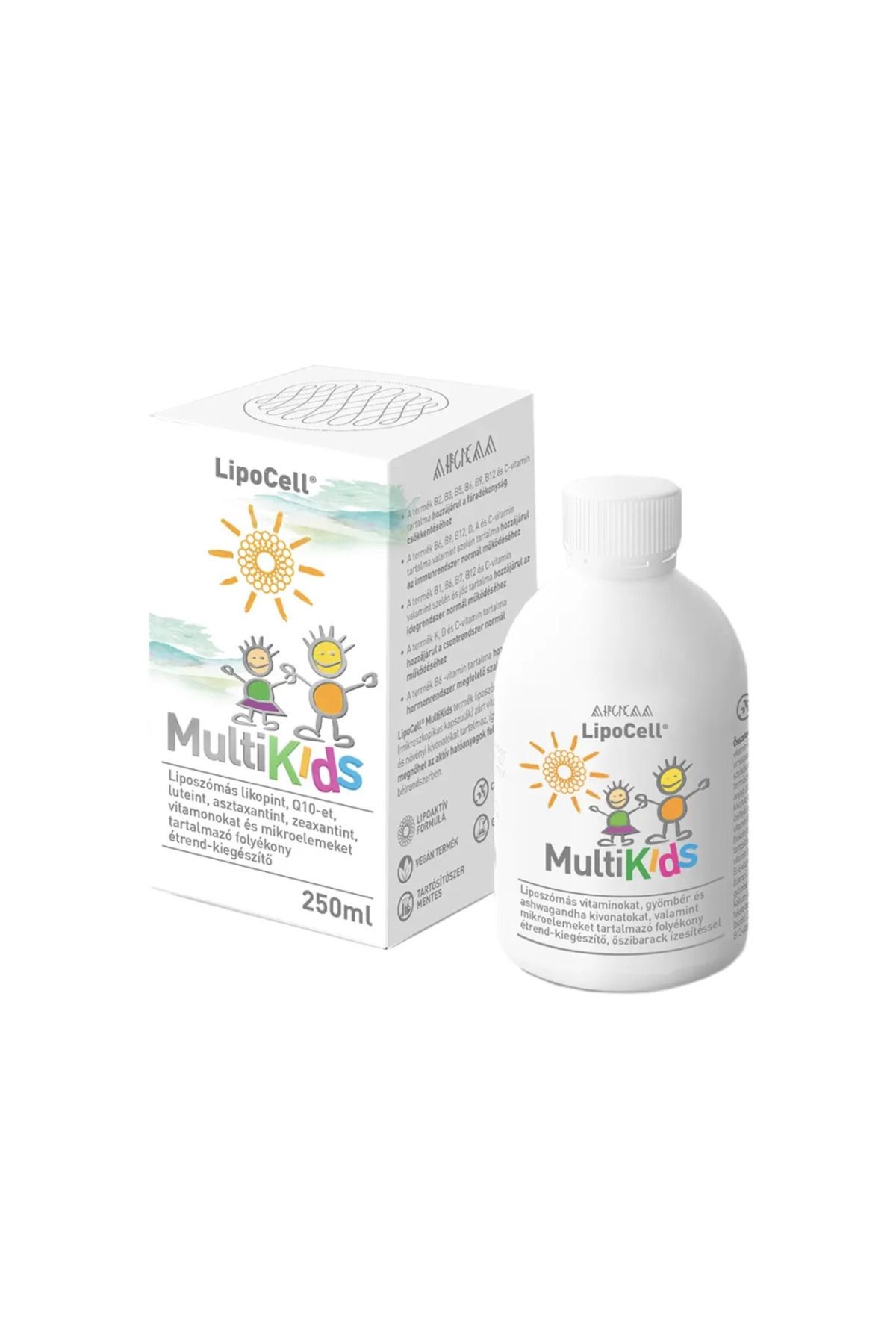 ZENYTH Lipocell Multikids Supliment Alim Lichid Cu Aroma De Piersici, Multivitamine Liposomale (250 Ml) - One Size