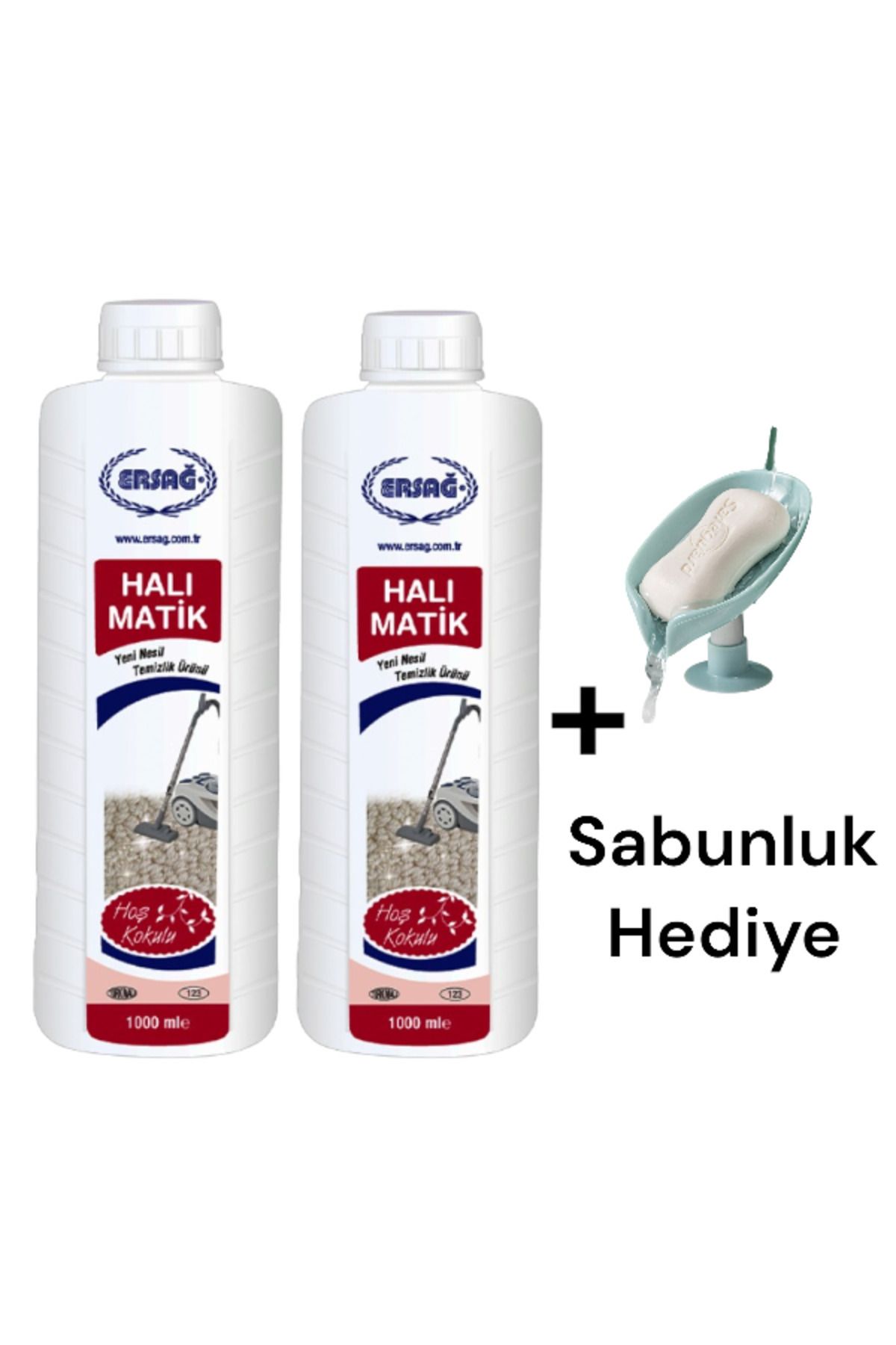 Ersağ Halı Matik 1000 ML (2 ADET) + ( Sabunluk Hediye'li ) 123-14