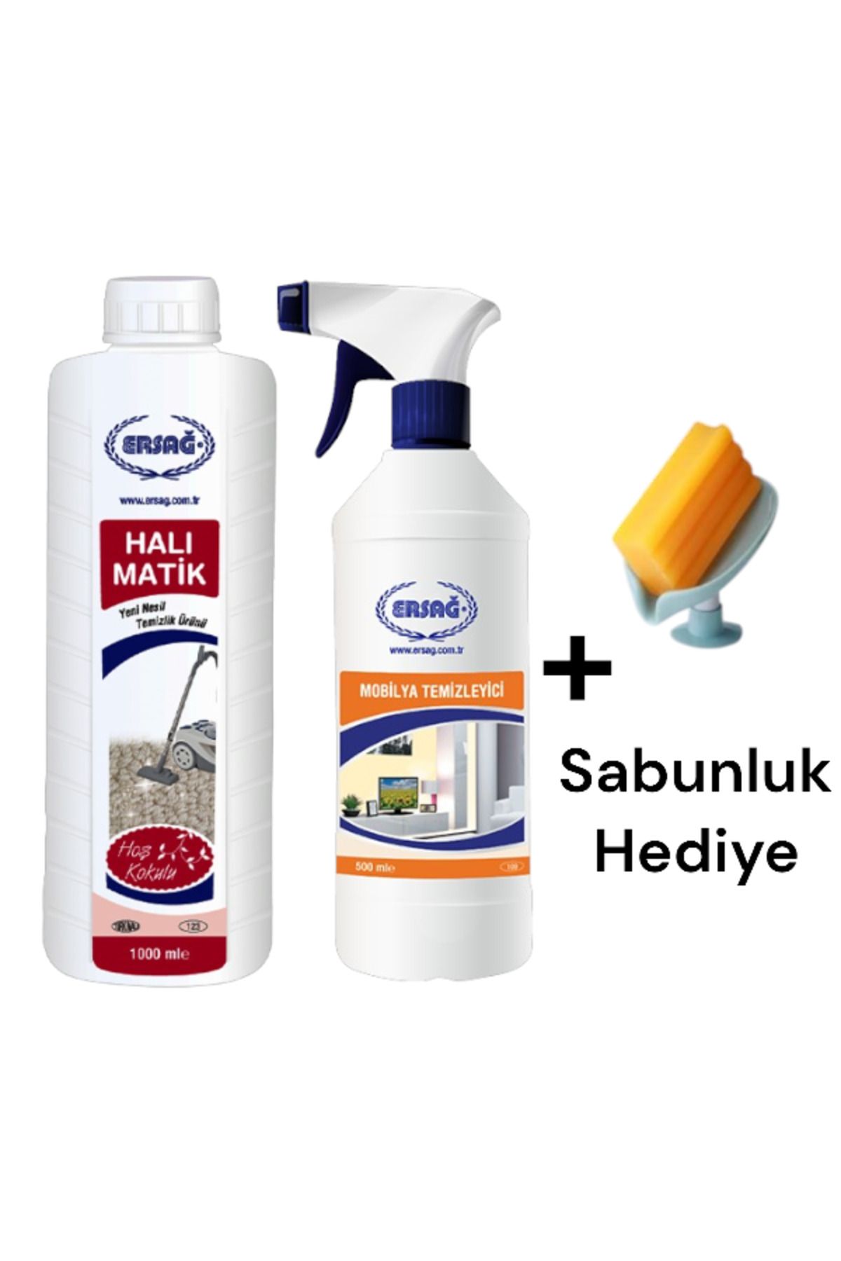 Ersağ Halı Matik 1000 ml Mobilya Temizleyici 500 ml (sabunluk Hediye )123-17