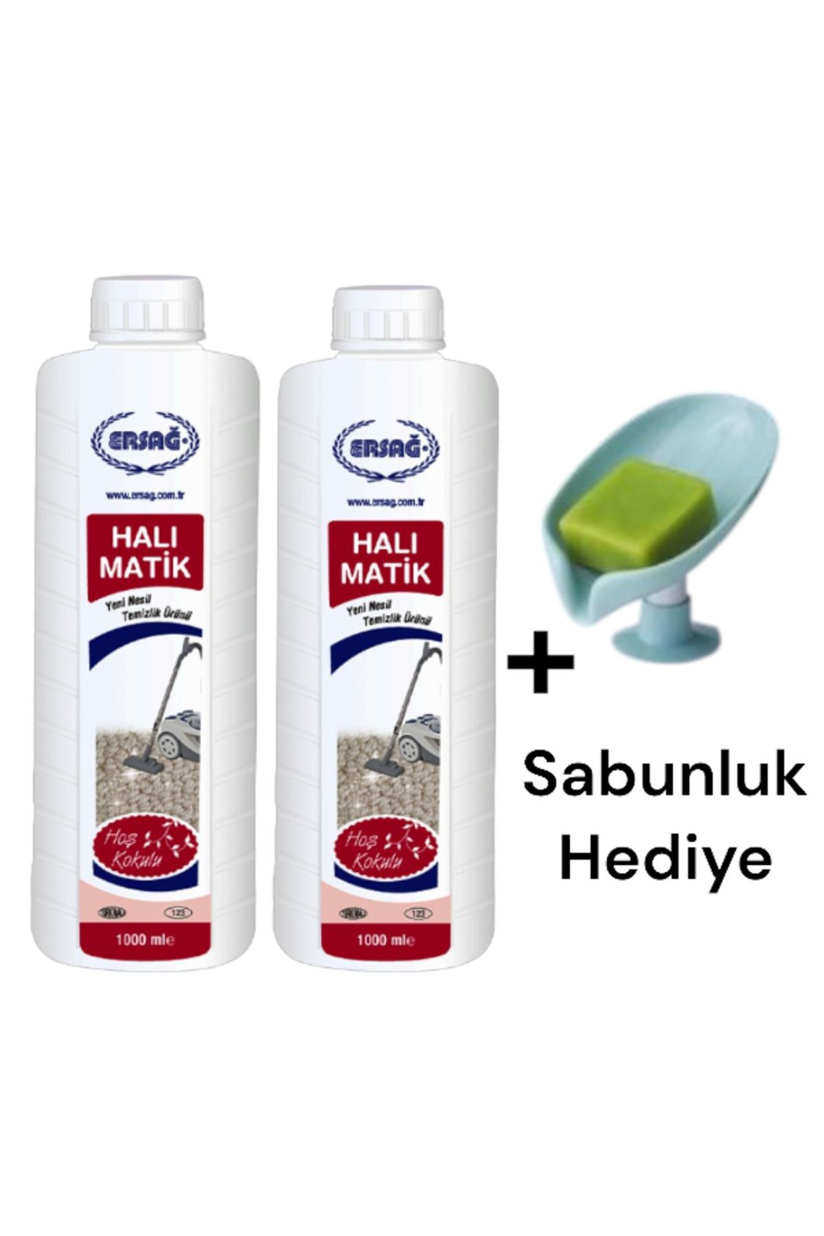 Ersağ Halı Matik 1000 ML (2 ADET) + ( Sabunluk Hediye'li ) 123-9