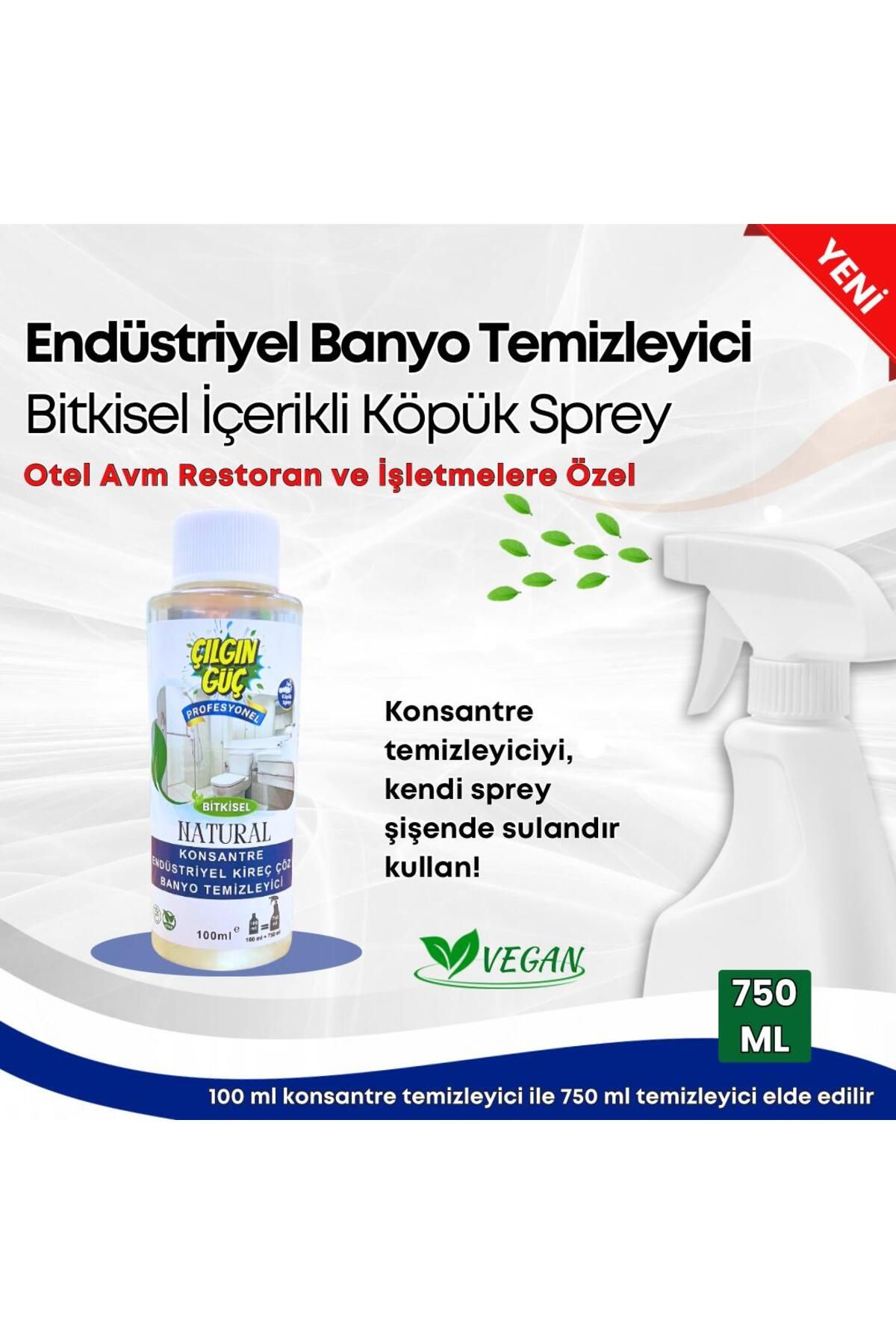 Çılgın Güç ÇILGIN GÜÇ KONSANTRE ENDÜSTRİYEL KİREÇ ÇÖZ BANYO TEMİZLEYİCİ