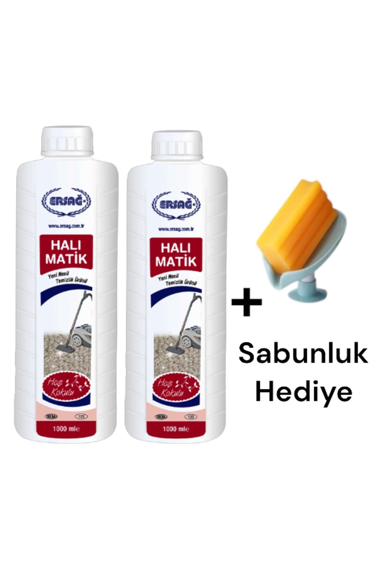 Ersağ Halı Matik 1000 ML (2 ADET) + ( Sabunluk Hediye'li ) 123-11