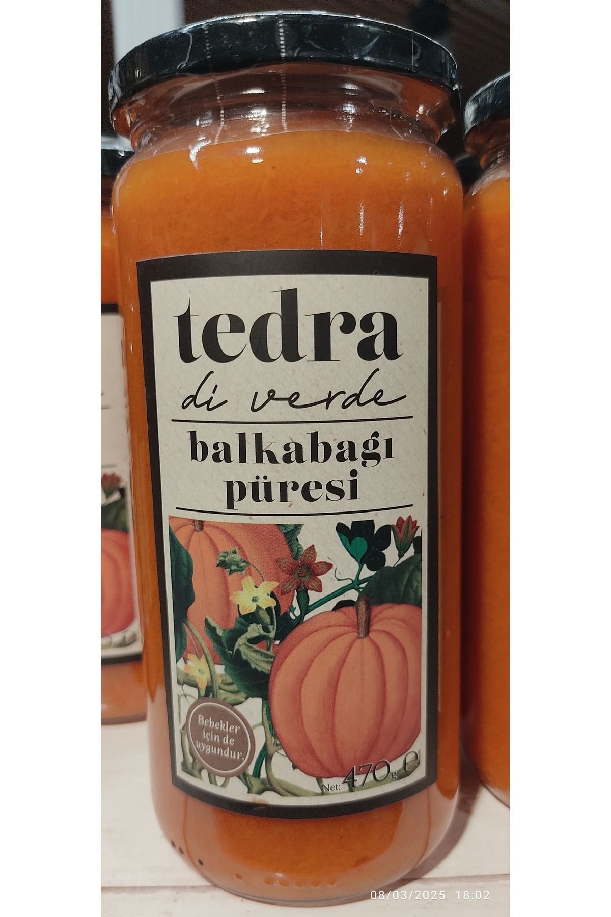 Tedra Di Verde Balkabağı Püresi 470 gr