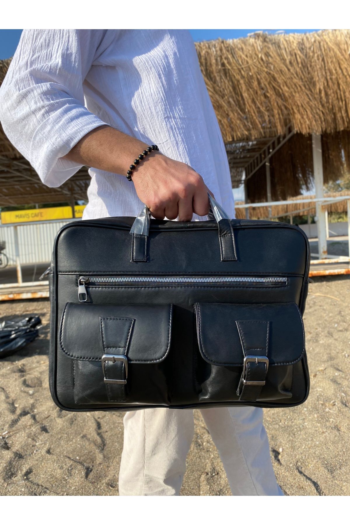 westbag Deri Laptop & Evrak Çantası %100 Hakiki Deri, Uzun Omuz Askılı