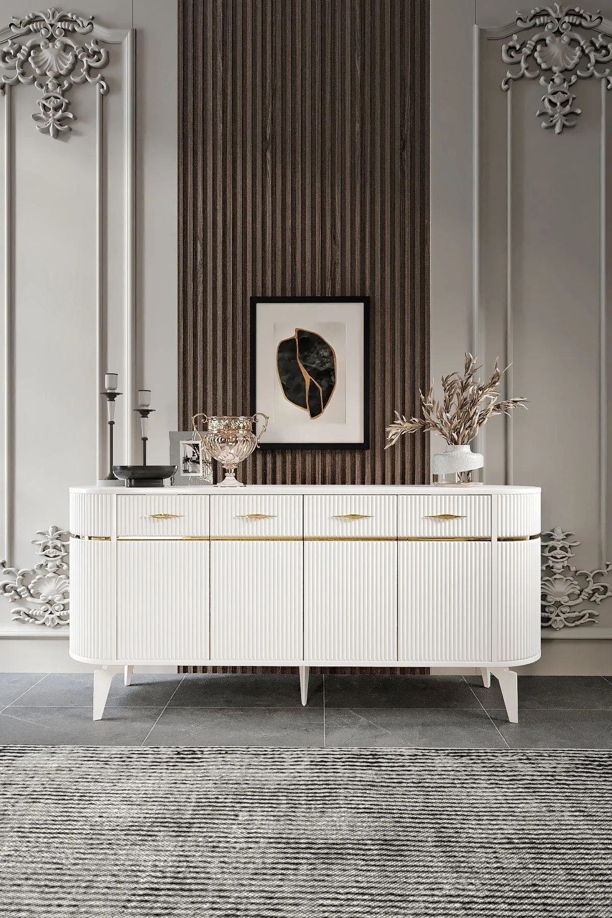Moduler Mdf Mebran Kapak Oval Konsol - 1
