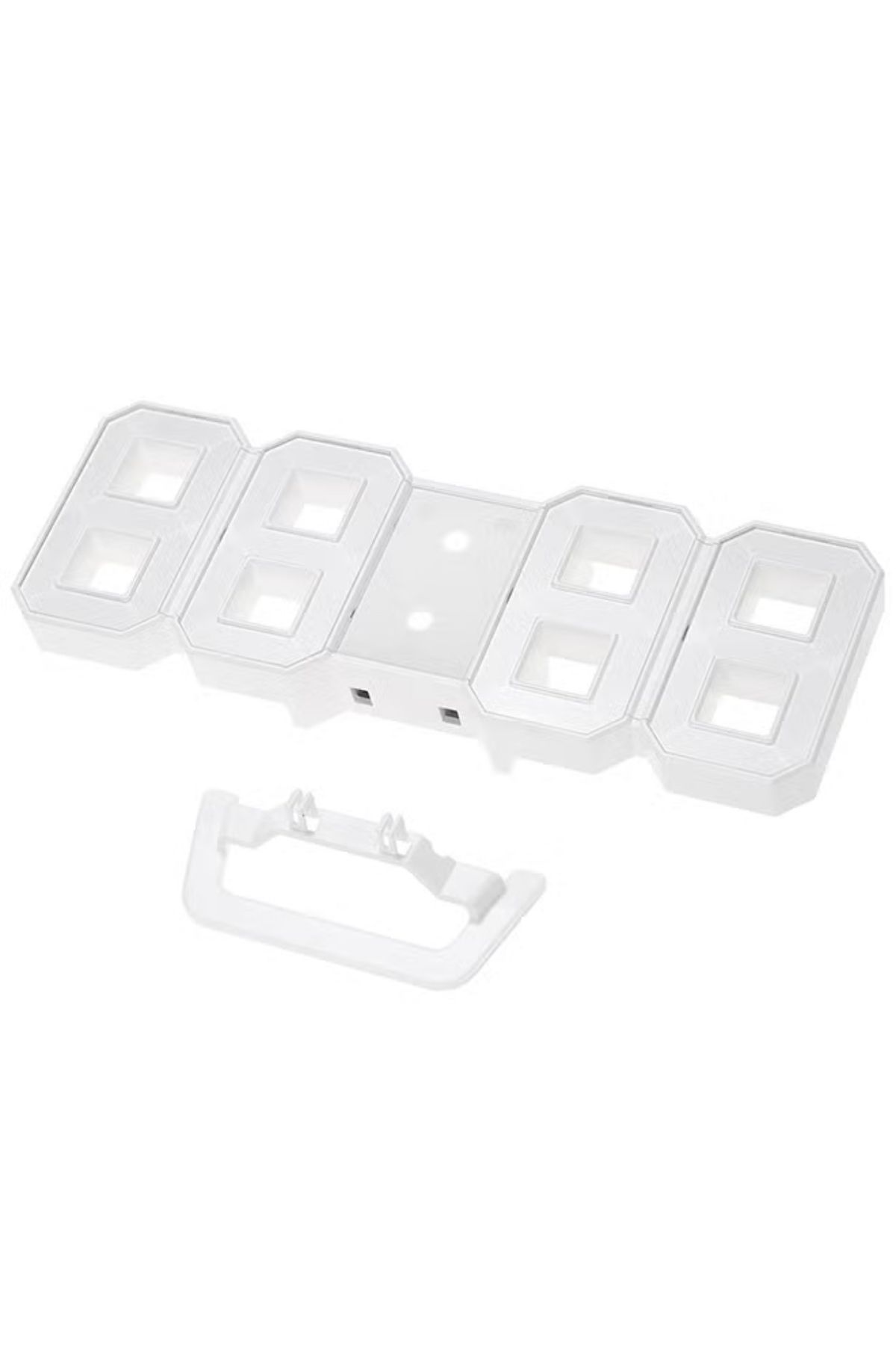 Allin-Multifunctional Digital Wall Clock LED Light 12H/24H Time Display White Digital Clock 3