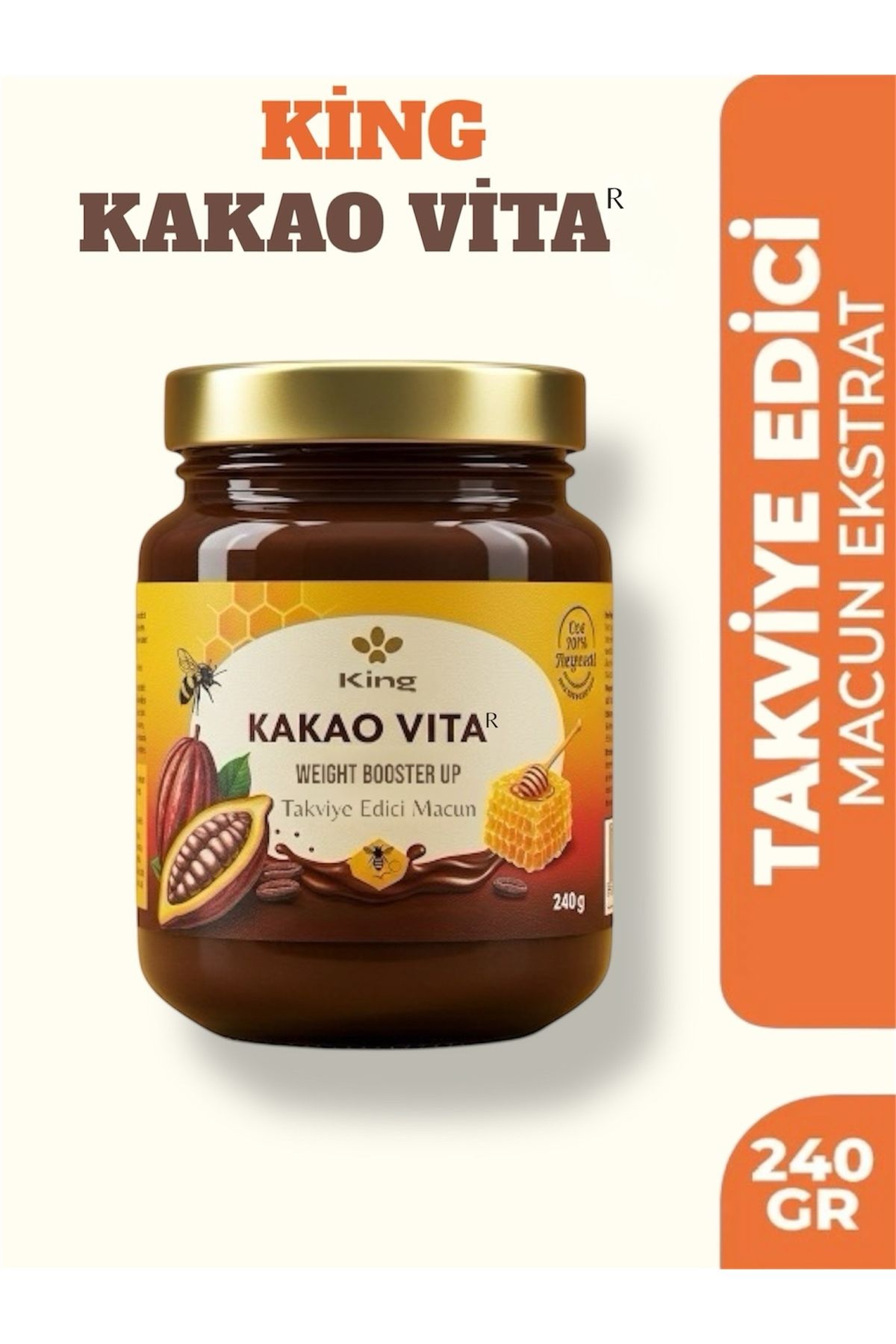 King Kakao Vita Kakakolu Takviye Edici Macun 240 gr