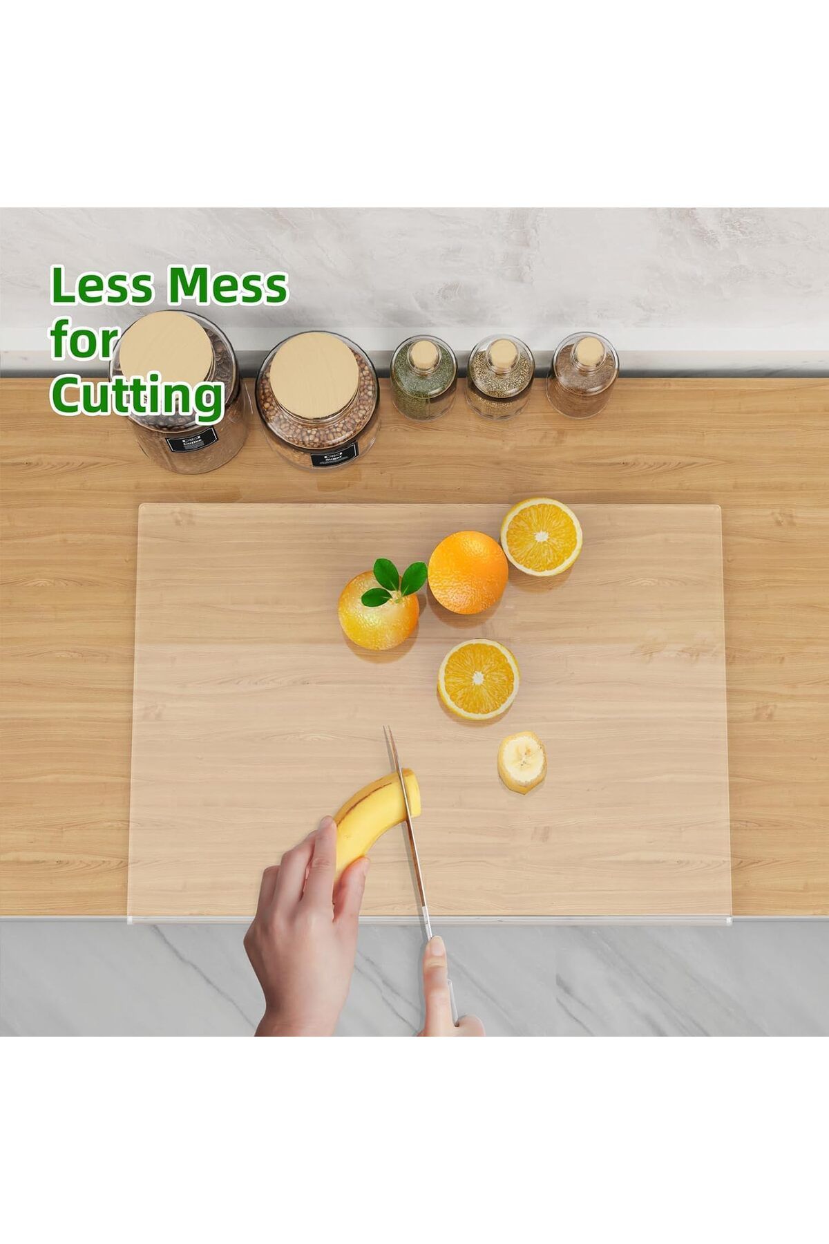 COOYA-Cutting Board, Counter Lip, Non-Slip, Perfect for Bread,Meat,Veggies More, Kitchen Gadgets 5