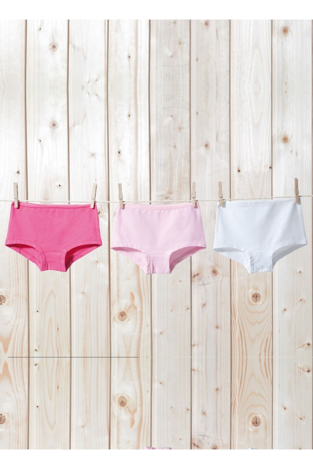 Blackspade-Girl's Boxer 3 Pack 1295 - Fuchsia Pink White 1