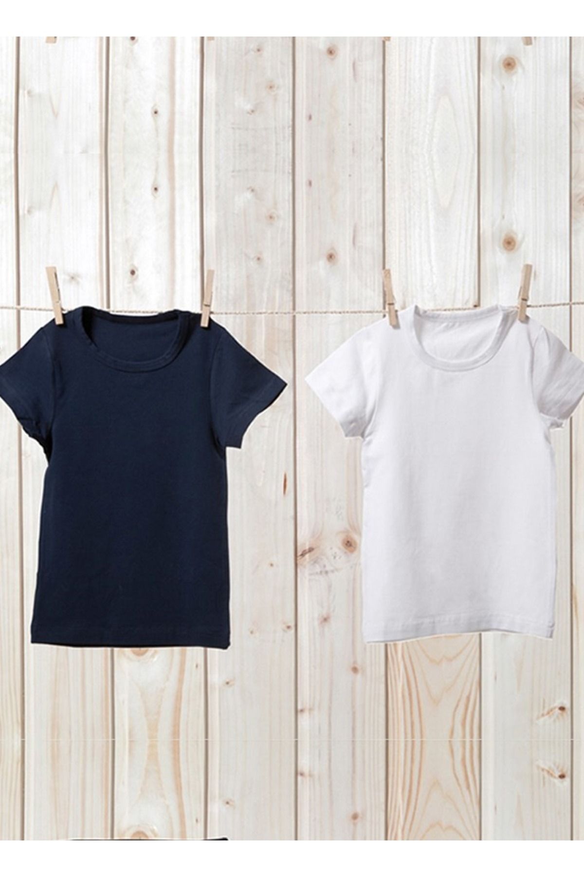 Blackspade-Boy's Undershirt 2 Pack 9397 - White Navy Blue 1