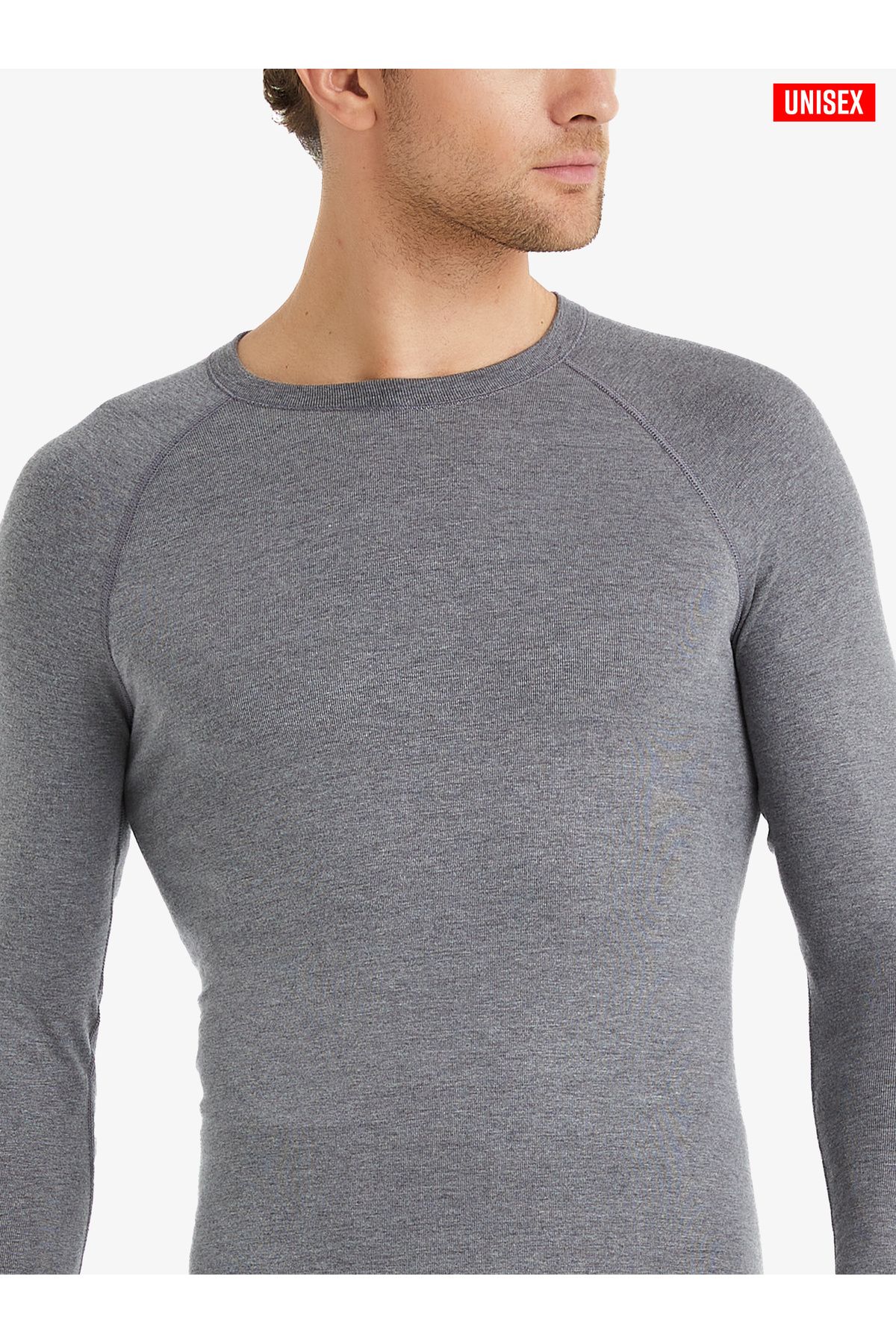 Blackspade-Unisex Θερμικό T-Shirt 2ο Επίπεδο 9259 - Grey Melange 4