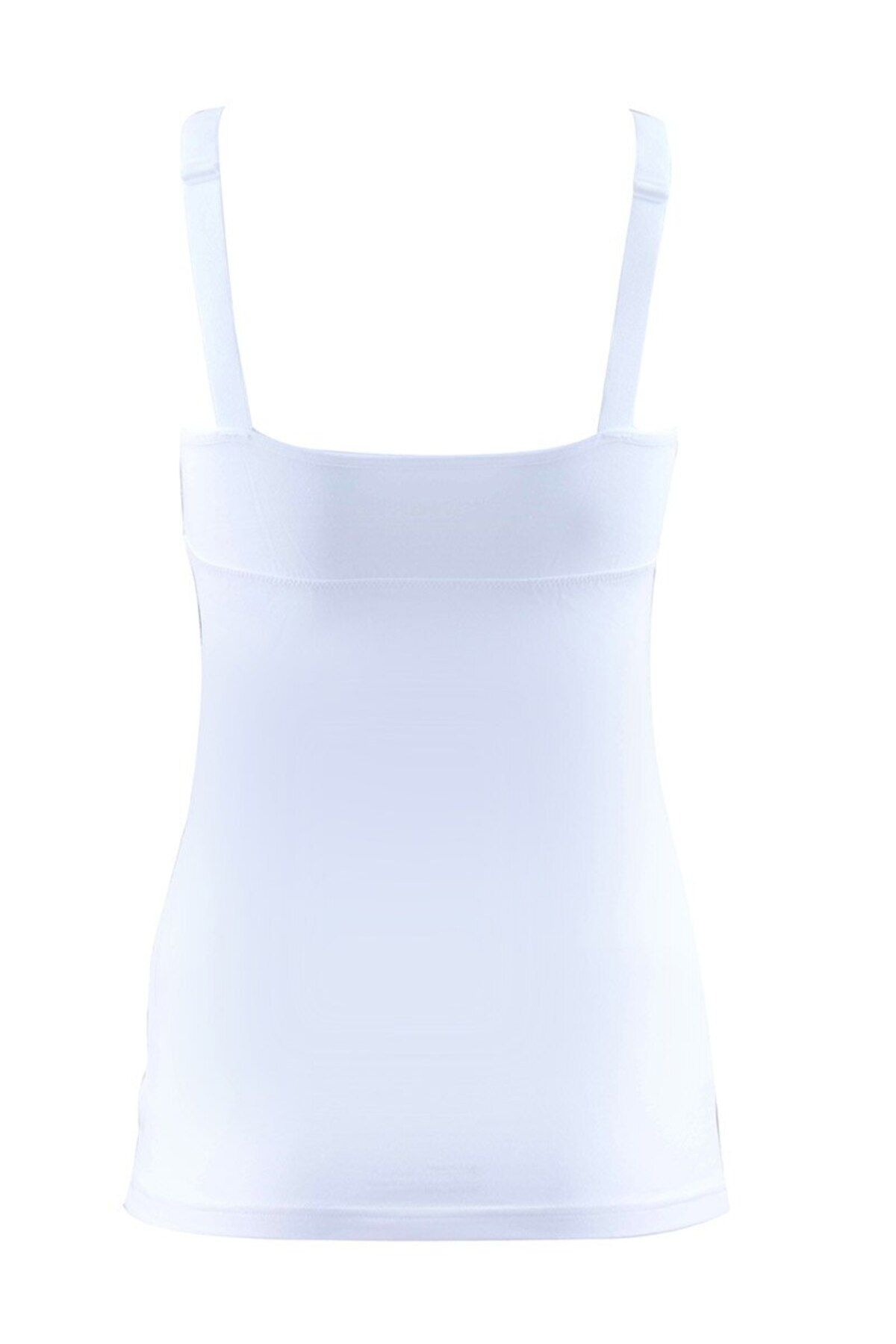 Blackspade-Women's White Maternity Breastfeeding Undershirt 1556 3