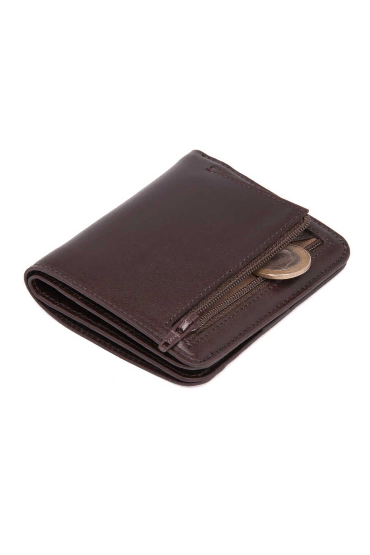 Tergan-Мъжки портфейл от естествена кожа кафяв - S1ce00001594-b07 3