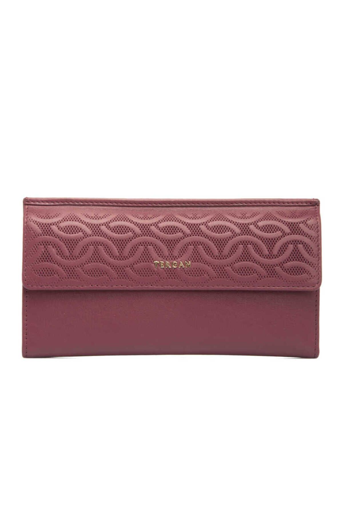 Tergan-Burgundy Leather Women's Wallet - S1Cb 00005793 -G7Q 2