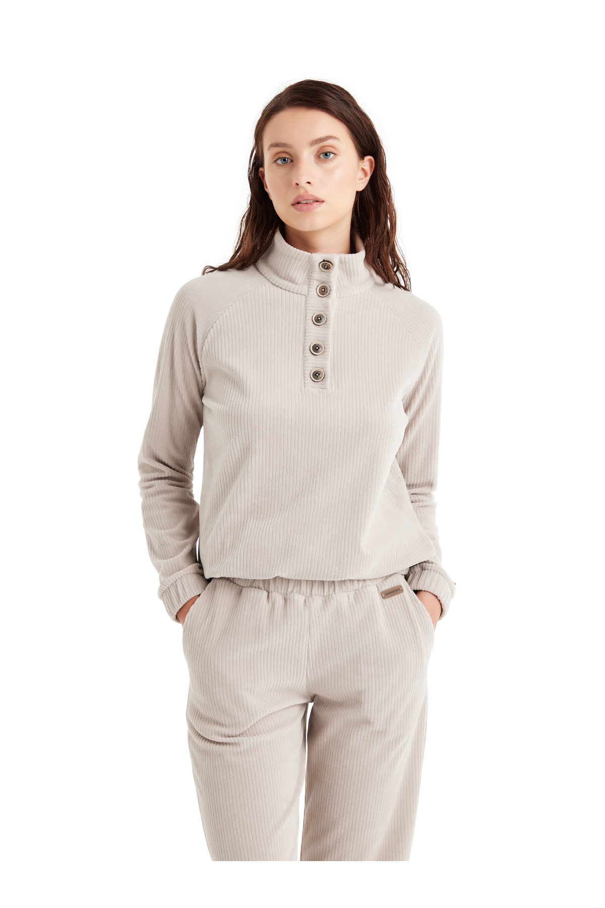 Blackspade Kadın Sweatshirt 60508 - Krem