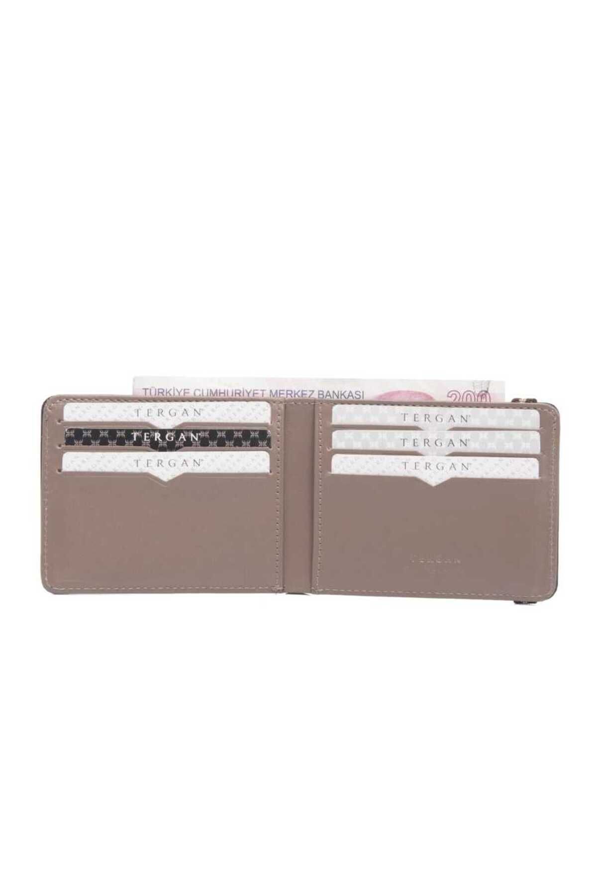 Tergan-Кафяв калъф за кредитна карта от естествена кожа за мъже - S1kk00001600-a8k 2