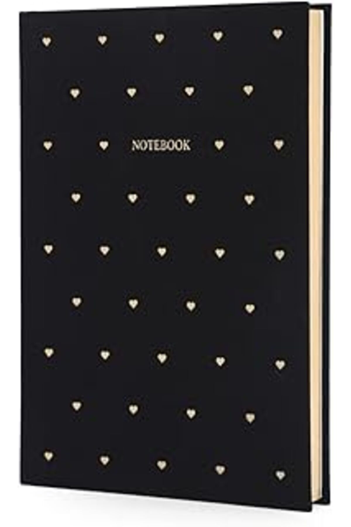 Mu Art Ahşap Simsiyah Love Notebook | Noktalı Sayfalı Sert Kapaklı A5 Boyutunda Not Defteri | Günlük |15 X 21 Cm