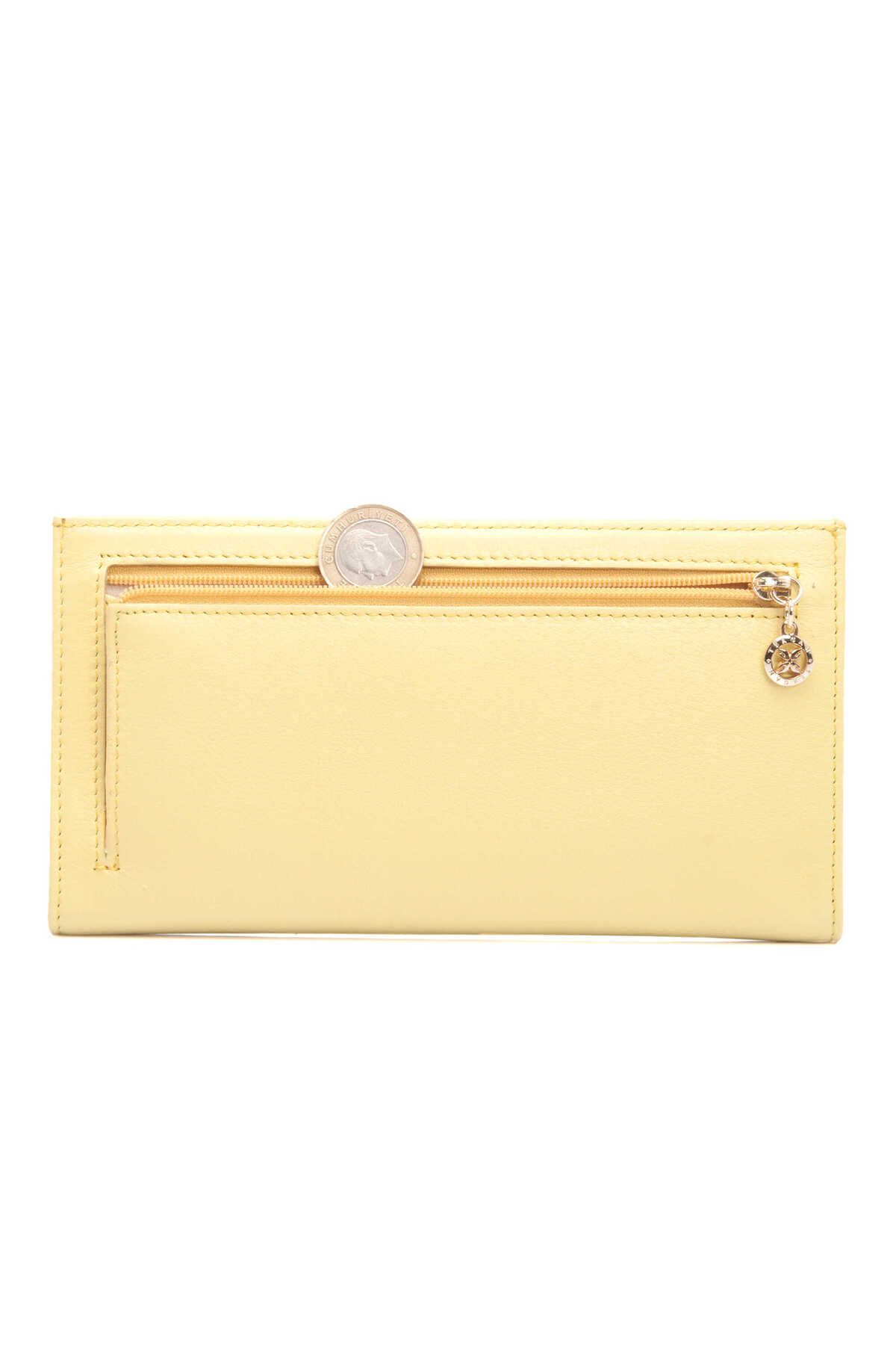 Tergan-Women's Yellow Leather Wallet - S1Cb 00005793 -L5E 4