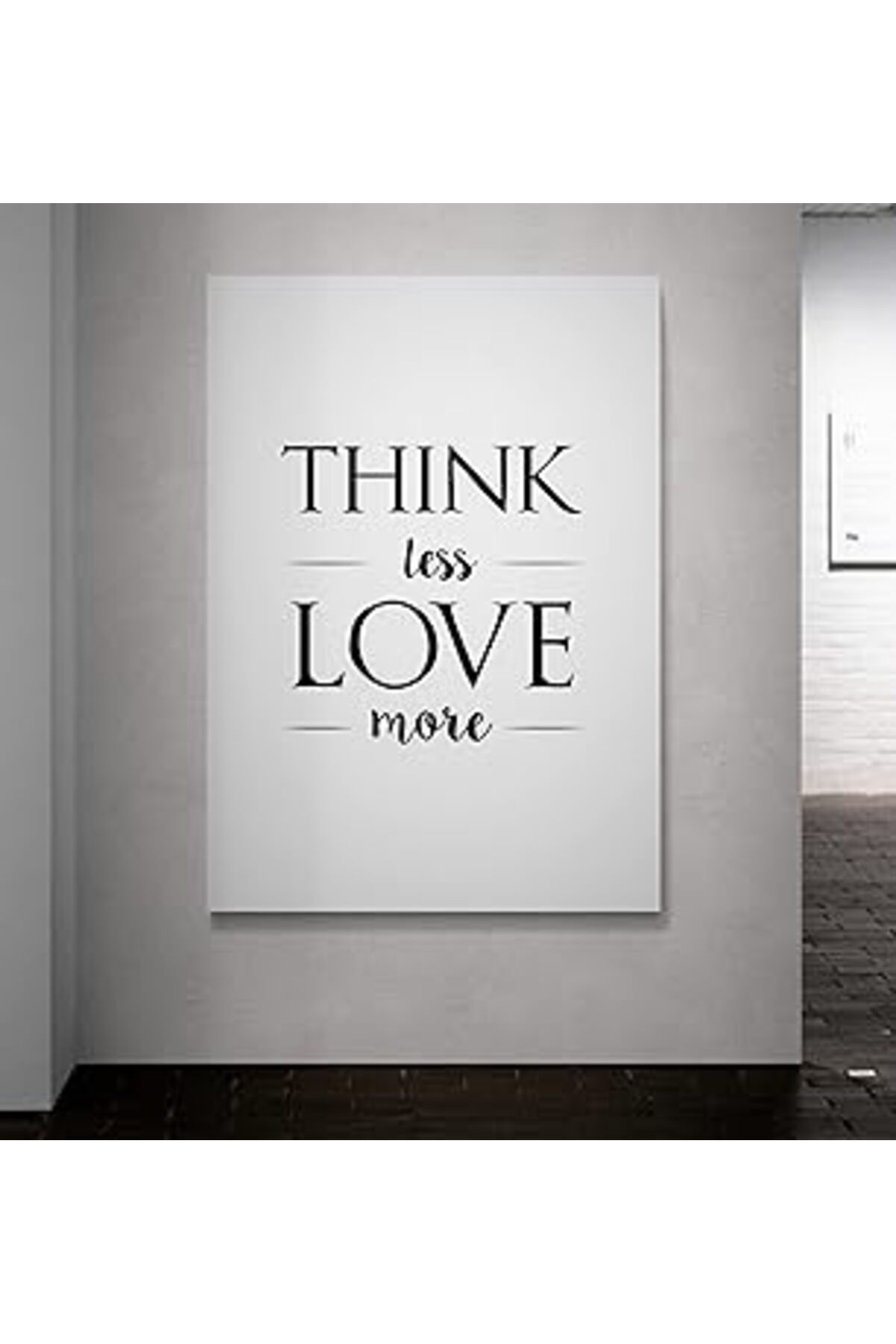 NETWORK ART Atlantis Tablo Kbr285 Think Less Love More Kanvas Tablo, 60x85 cm