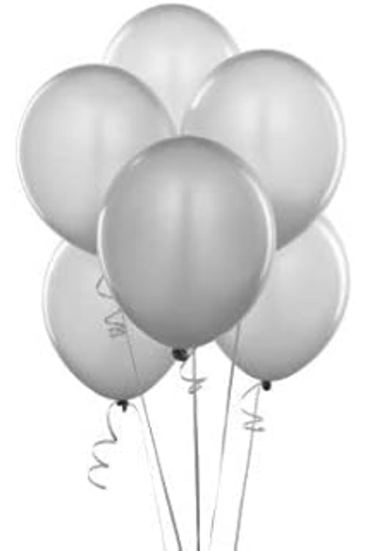 Mu Art Benim Marifetlerim - Metalik Gümüş Balon 12 İnch 10 Adet