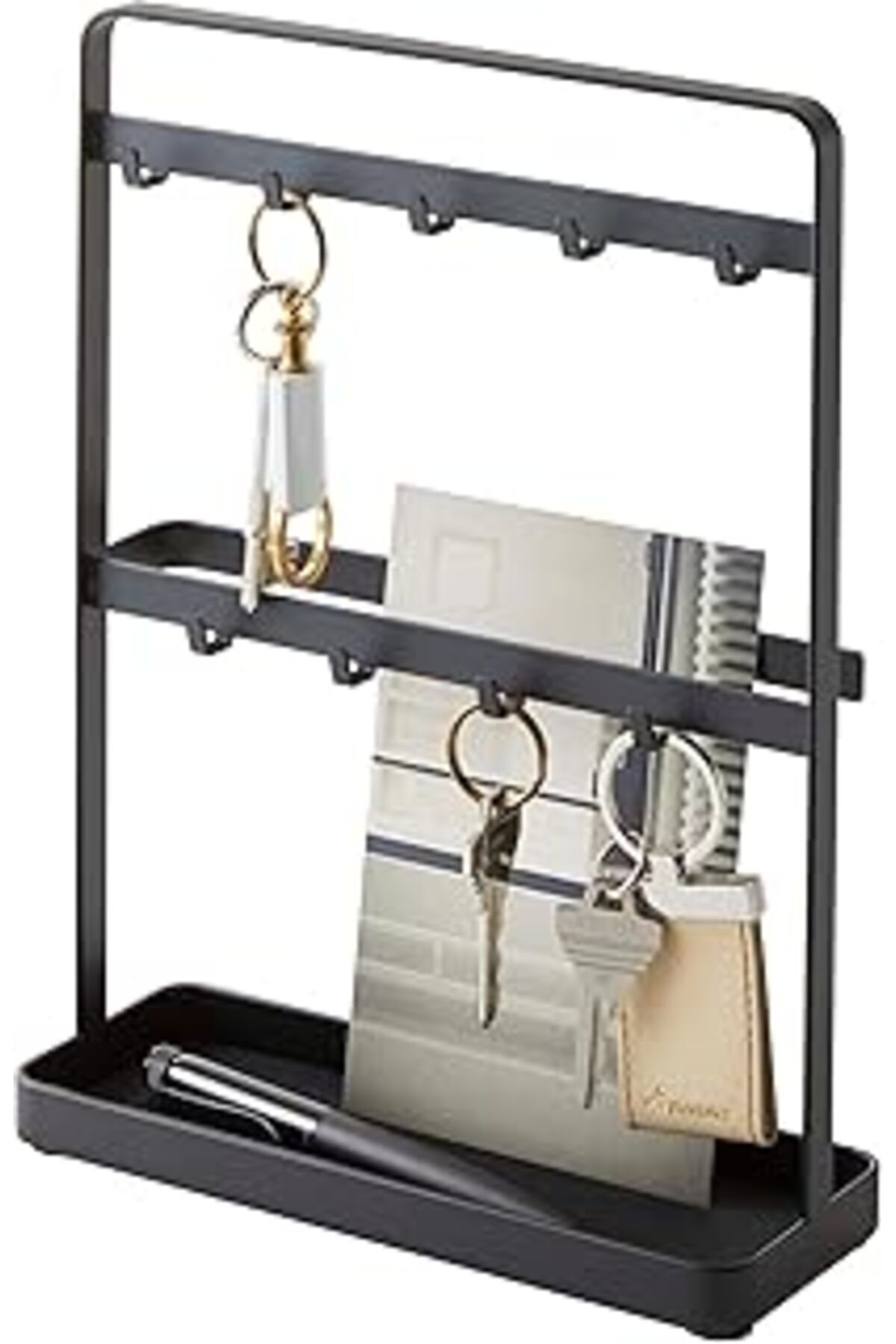 robotrend Yamazaki 2778 Smart Anahtar Standı, Minimalist Tasarım, Çelik, Siyah, 20 X 7,5 X 27 Cm (Uxgxy)