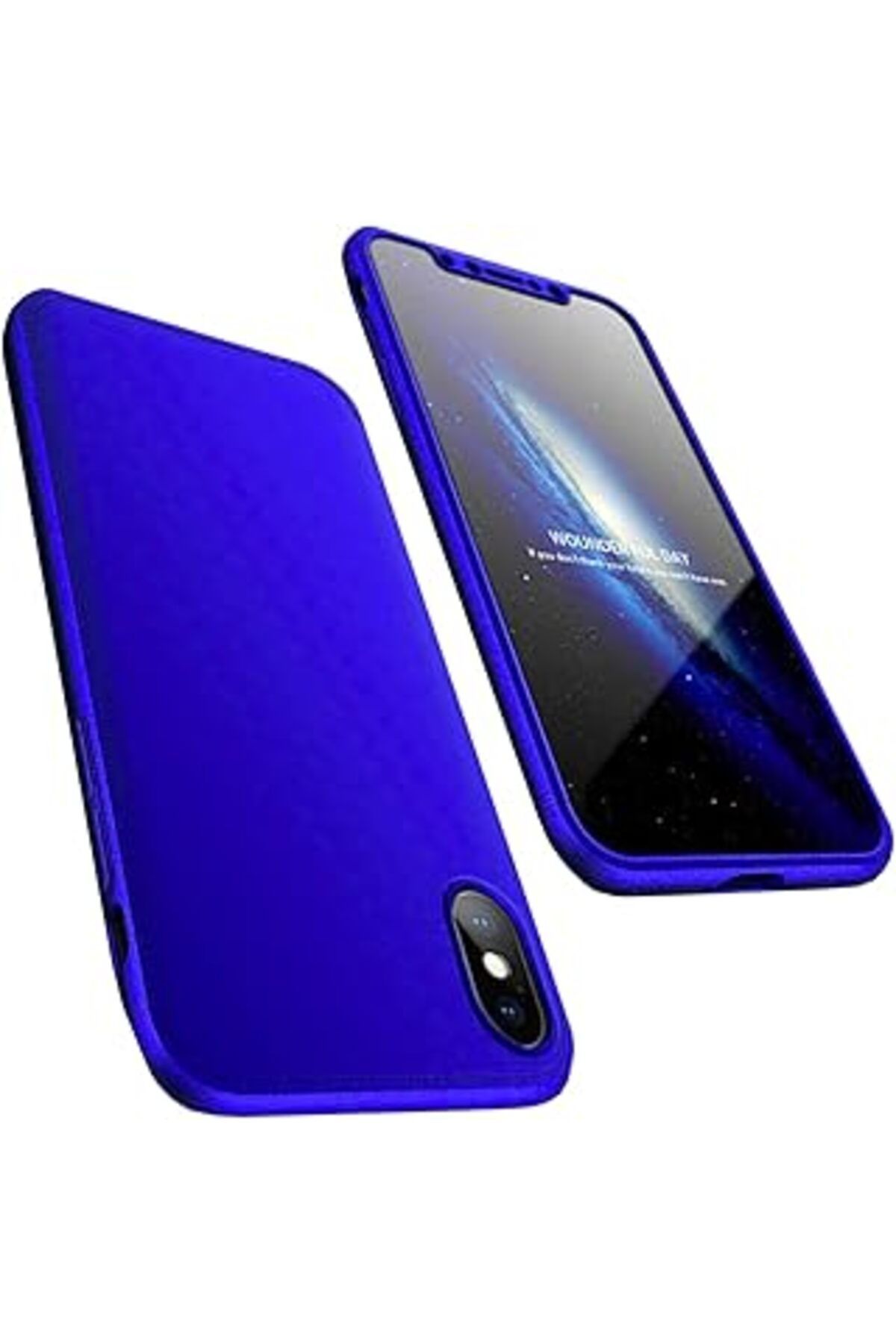 Pazarcan Cupcase® Apple Iphone Xs Max Uyumlu Kılıf 360° Ön Arka Kapak (Önü Camsız) 3 Parçalı Tam Koruyucu Ka