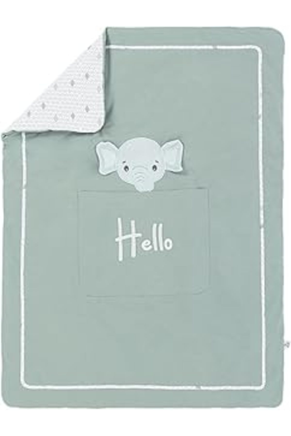 Mu Art Ahşap Gezenbebe Hero Nakışlı Bebek & Çocuk Yorganı (100X135) Elephant