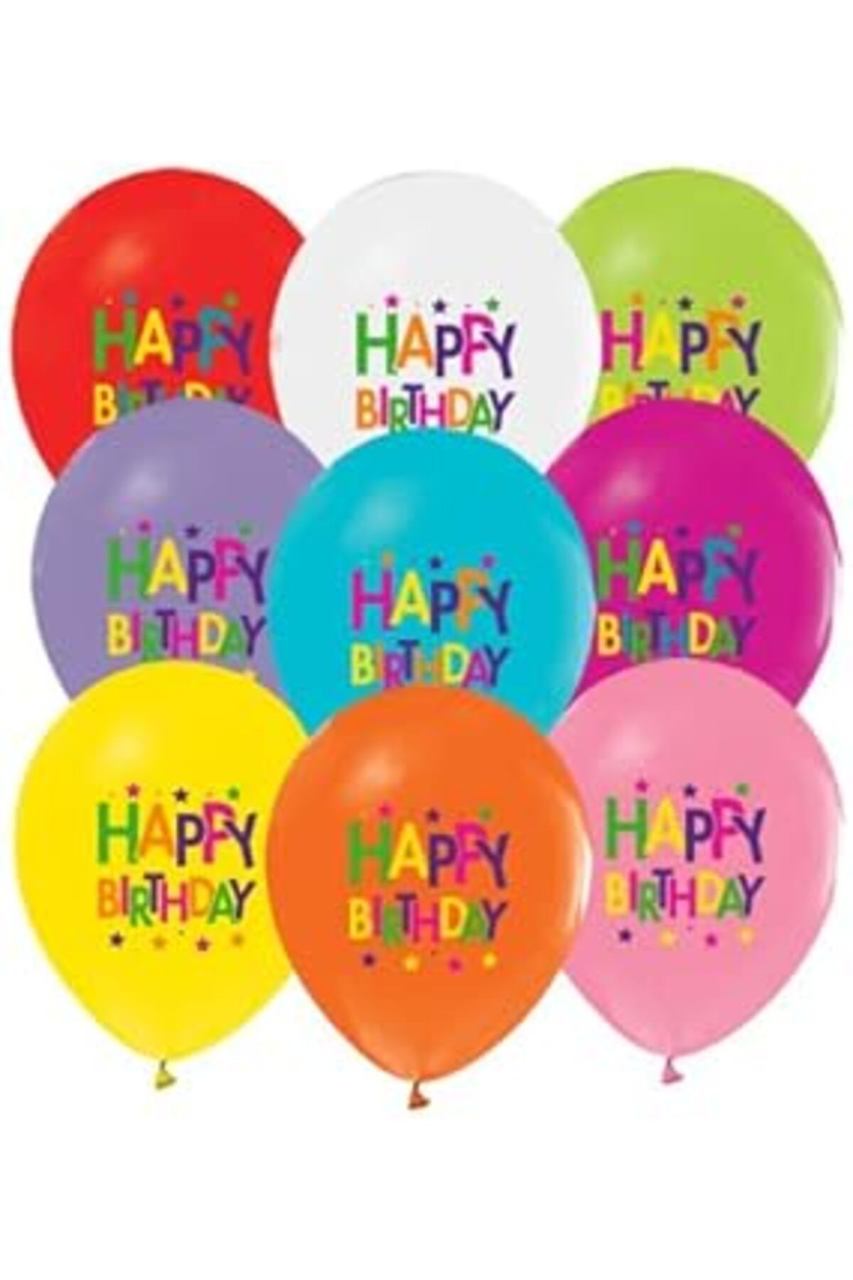 Hepta Collection Benim Marifetlerim - Süperstar Happy Britday Balon 12 Inch 10 Adet