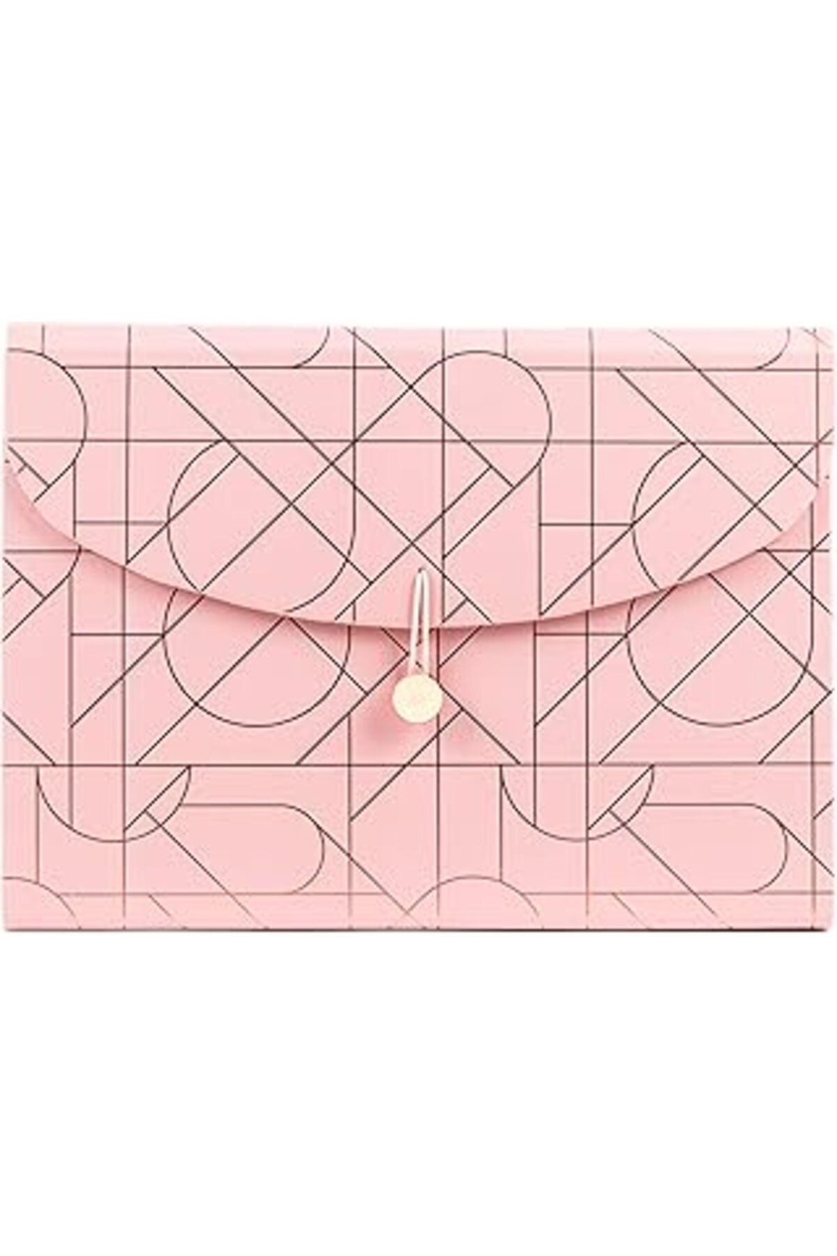 Mu Art Ahşap U Brands Modern Dosya Klasörü, Genişletilebilir, 13 Bölmeli, Pembe/Yeşil/Beyaz