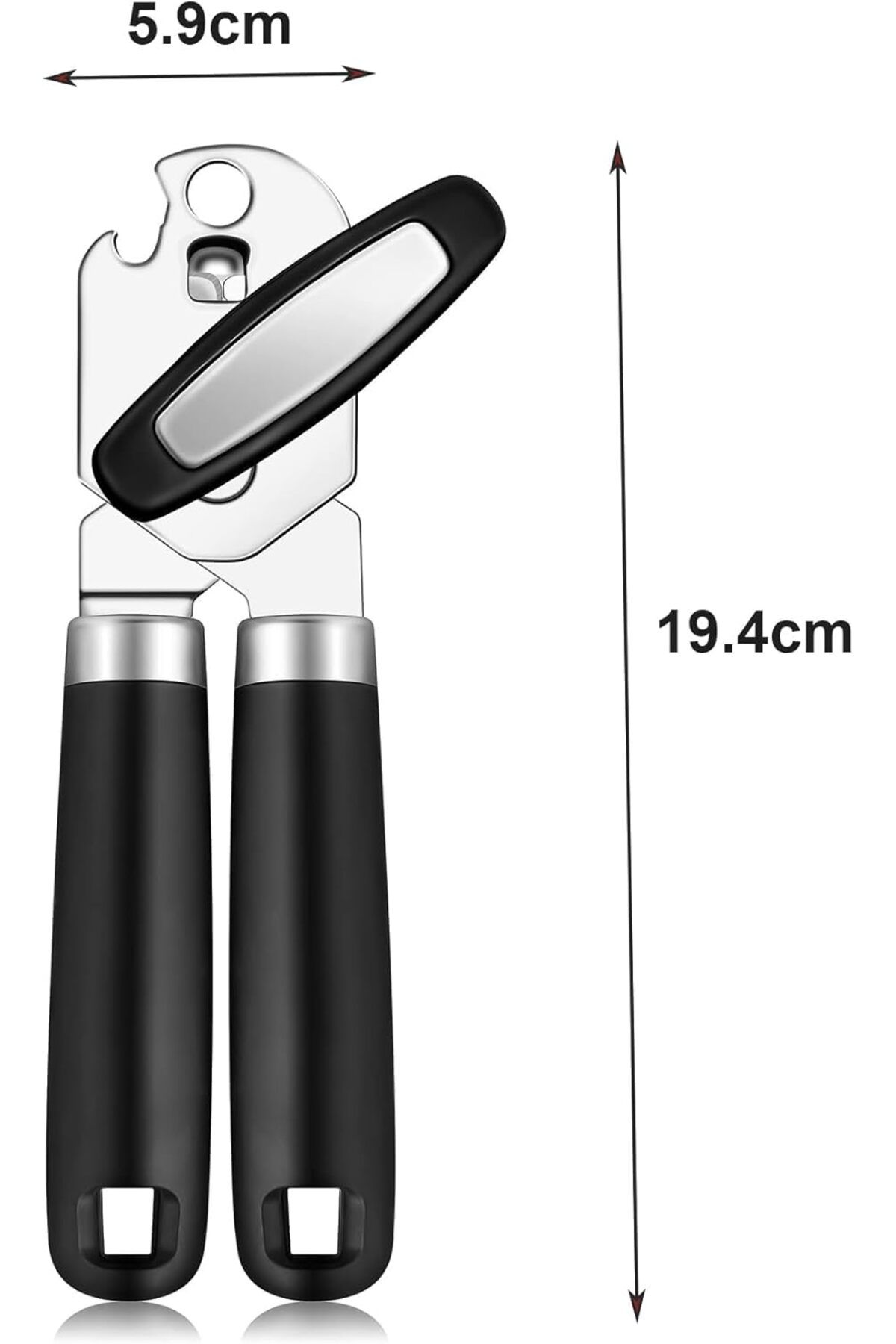 COOYA-Hand Held Can Opener, Strong Manual Can Opener with Smooth Edge Cut, Comfortable Soft Handle 6
