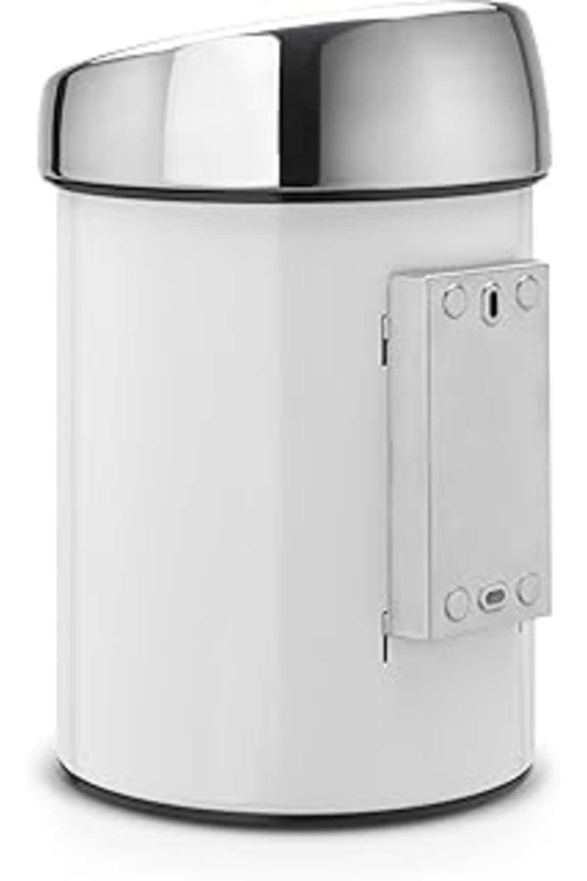 robotrend Touch Bin Plastik Eklentili Çöp Kutusu, Paslanmaz Çelik, Beyaz, 3 L