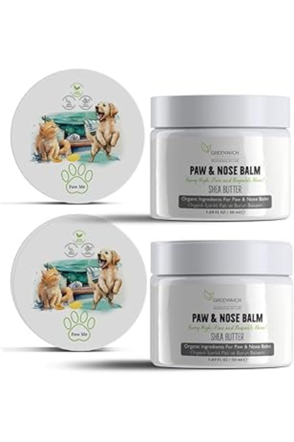 NETWORK ART Pati Burun Nemlendirici Balm Vegan Organik Içerikli Kedi Köpek Doğal Çatlak Koruma Bakım Krem 50Ml*