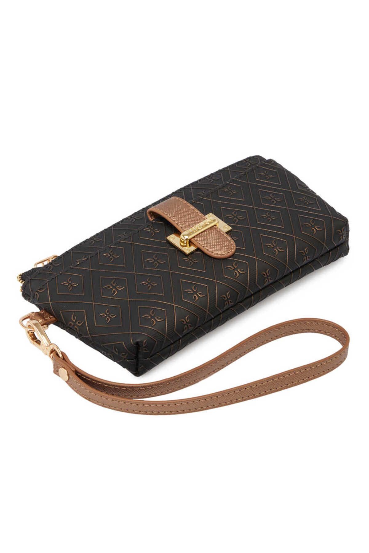 Tergan Bronz Print Kadın Cüzdan - S1CB00055818-R7P