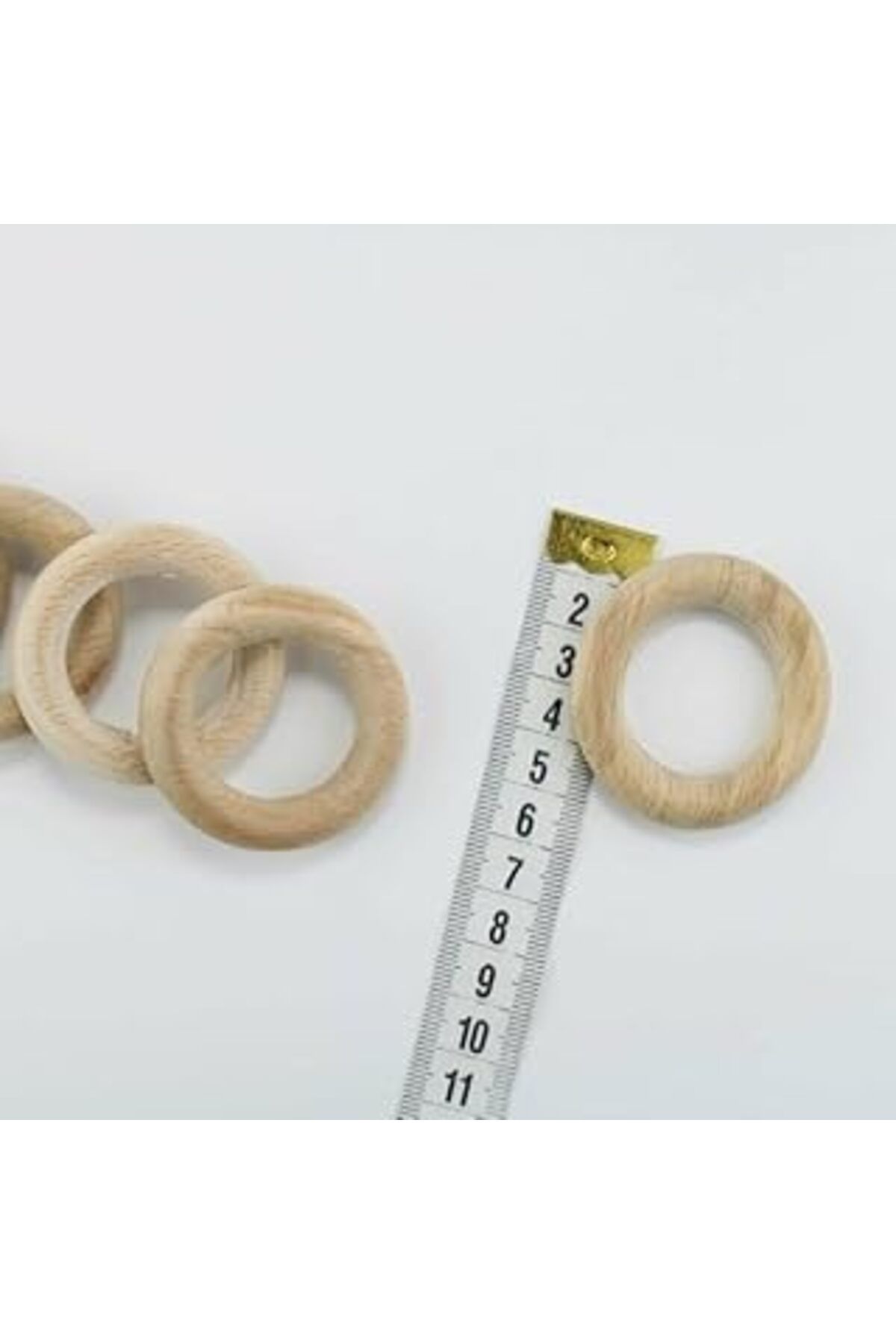 robotrend Benim Marifetlerim - Naturel Ahşap Halka 5 Cm 5 Adet