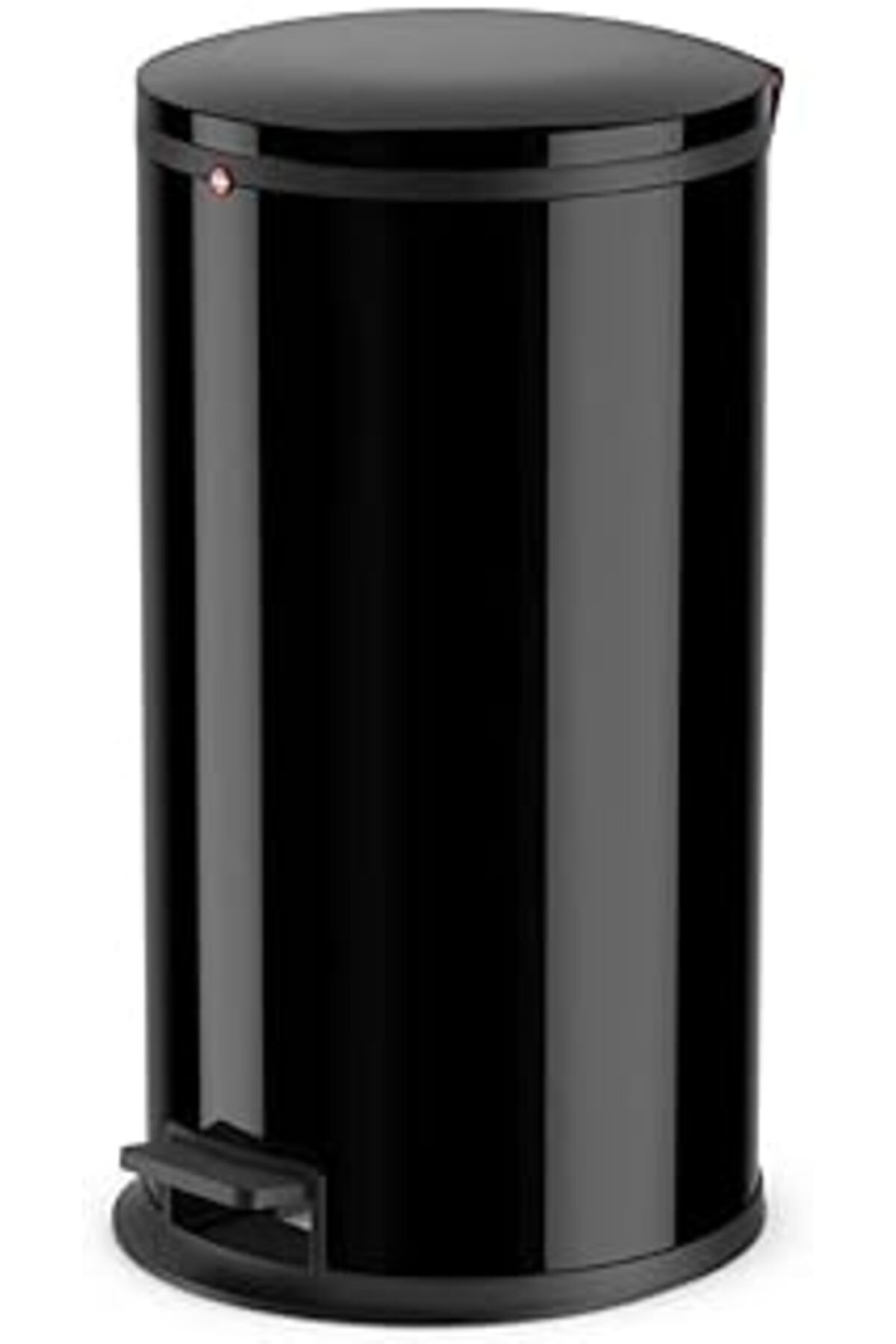 Mu Art Hailo Pure L, Çelik Sacdan Çöp Kutusu, 25 Litre, Çöp Torbası Sıkıştırma Halkası Sistemi, Kapak Sönü