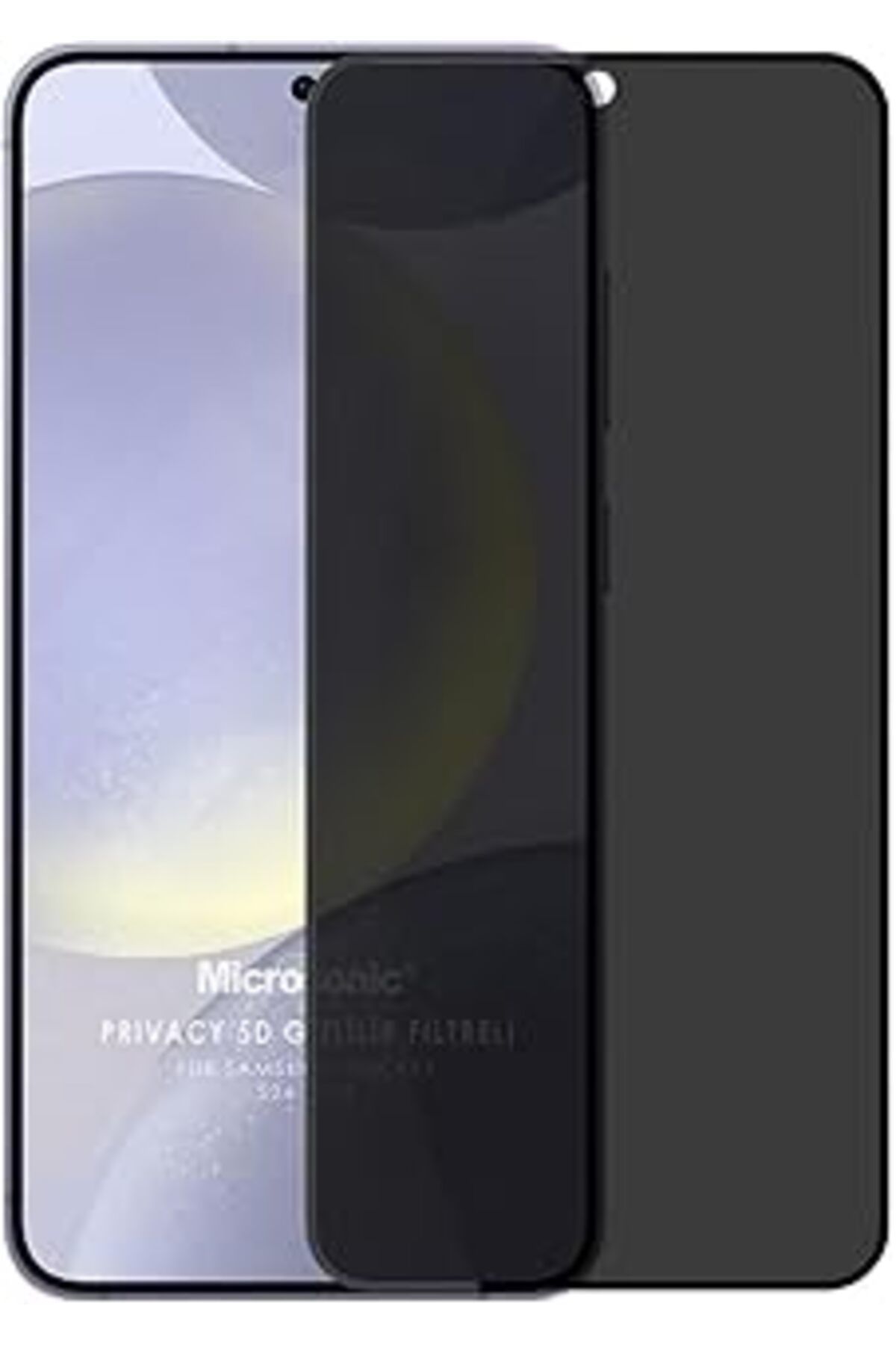 Pazarcan Microsonic Samsung Galaxy S25 Plus Privacy 5D Gizlilik Filtreli Cam Ekran Koruyucu Siyah
