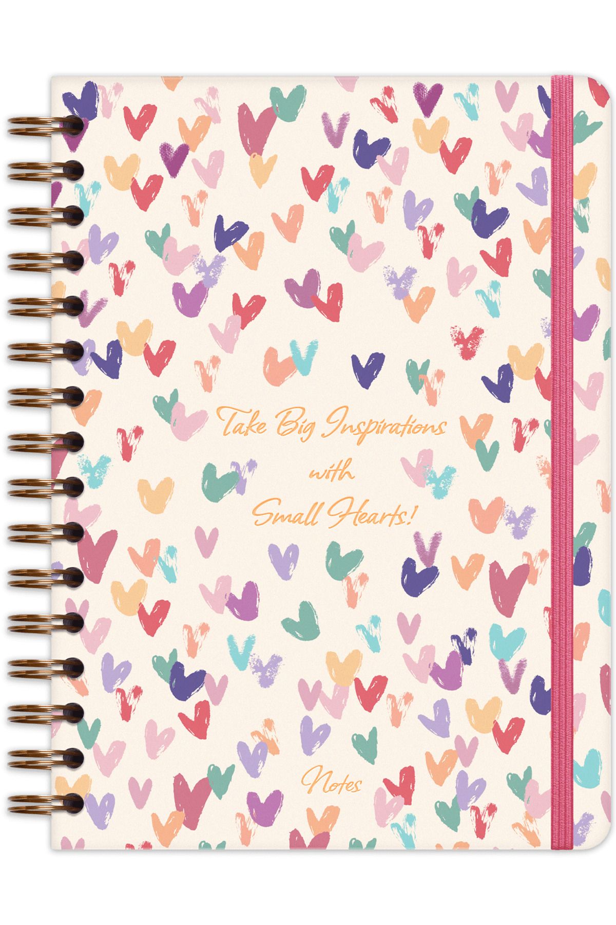 Matt Notebook-Spirlli Lastikli A5 15X21 cm Kalplersiz Notepad 5