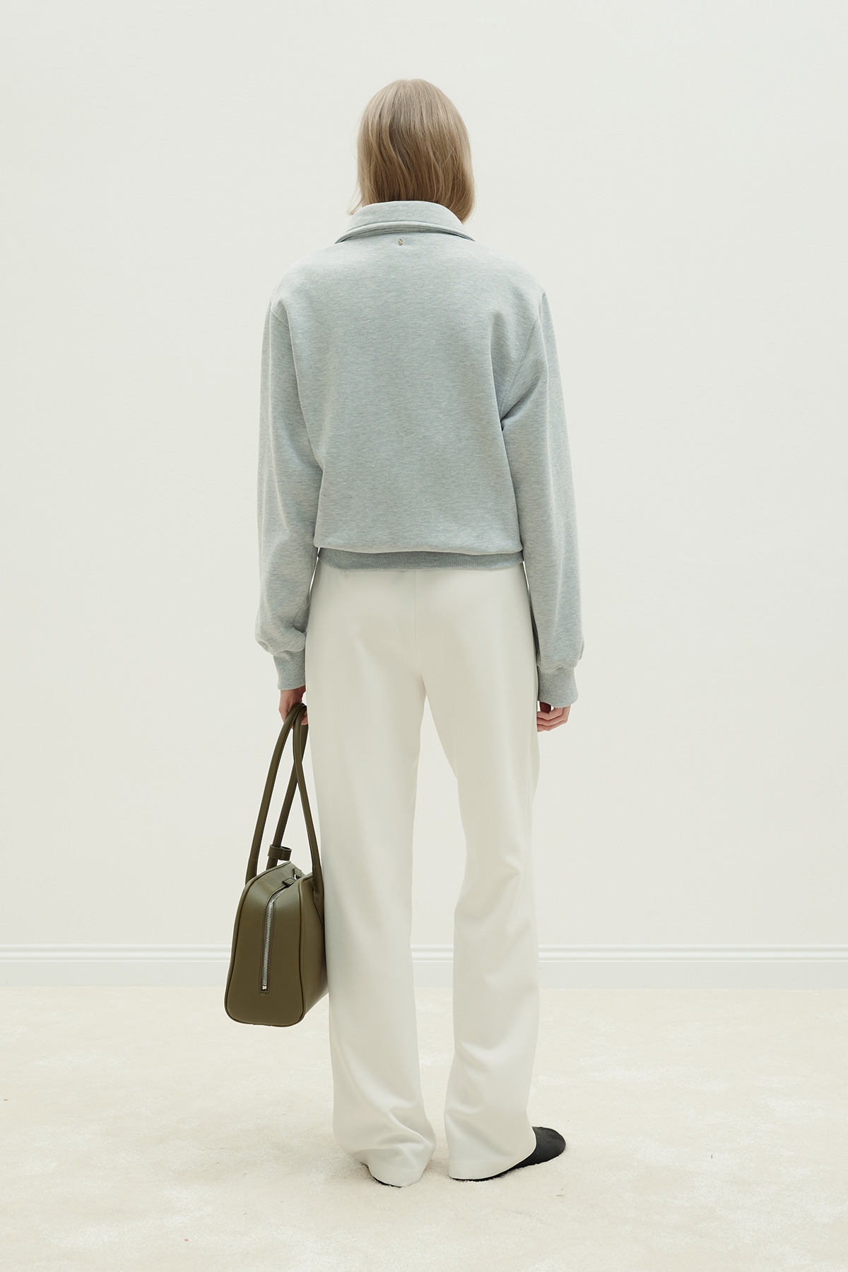 Suud Collection  Beyaz Dalie Pileli Pantolon - Görsel 4