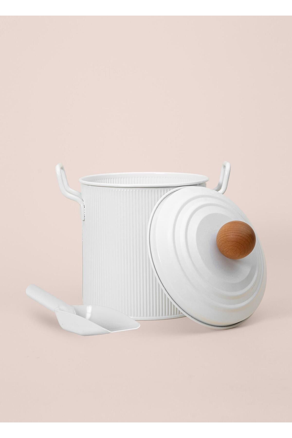 The Mia-Stripe Pulses and Detergent Storage Container White 7