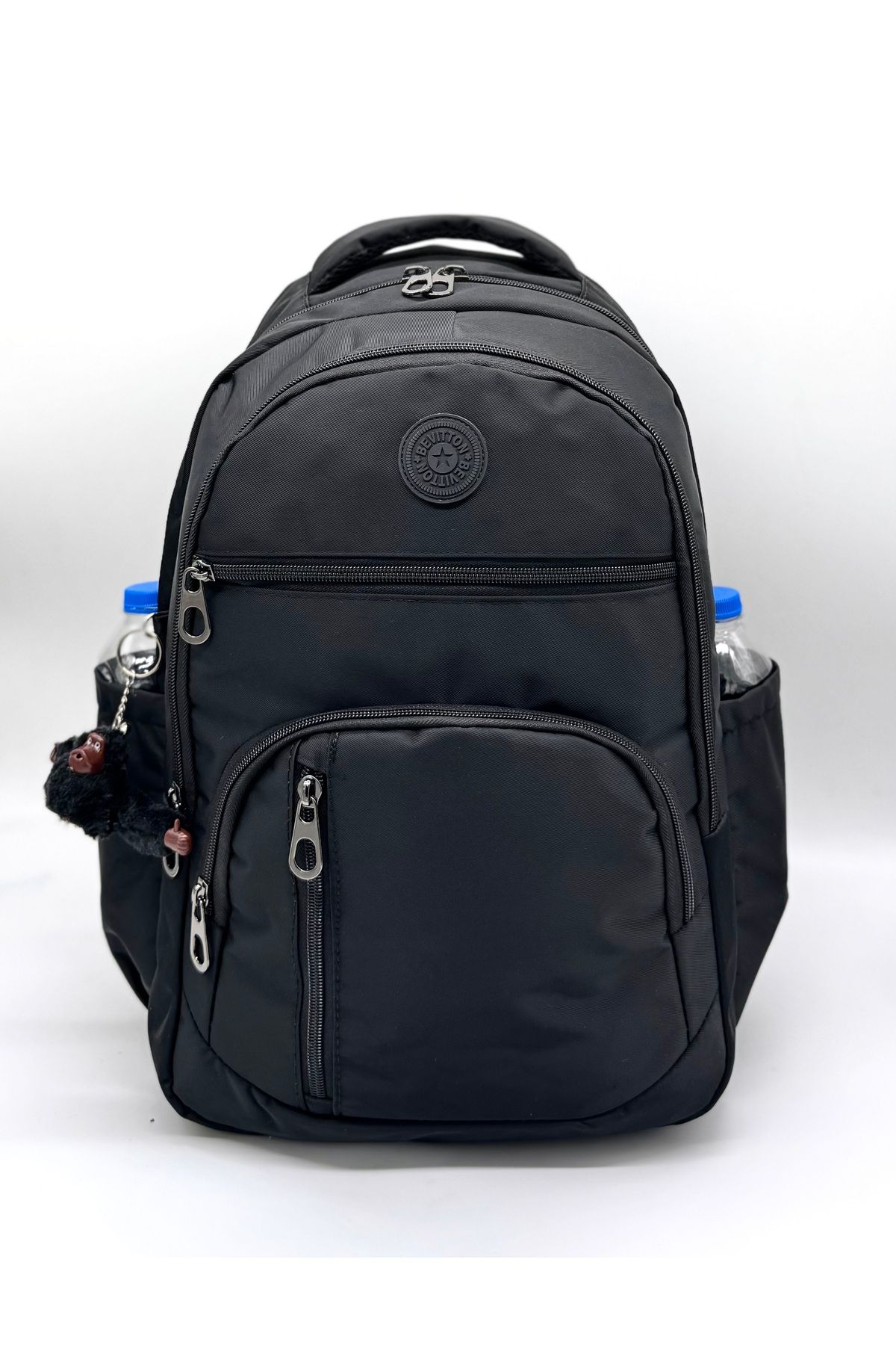Bevitton-1700 Model Waterproof Black Schoolbag - Multi-Compartment Casual Backpack 2