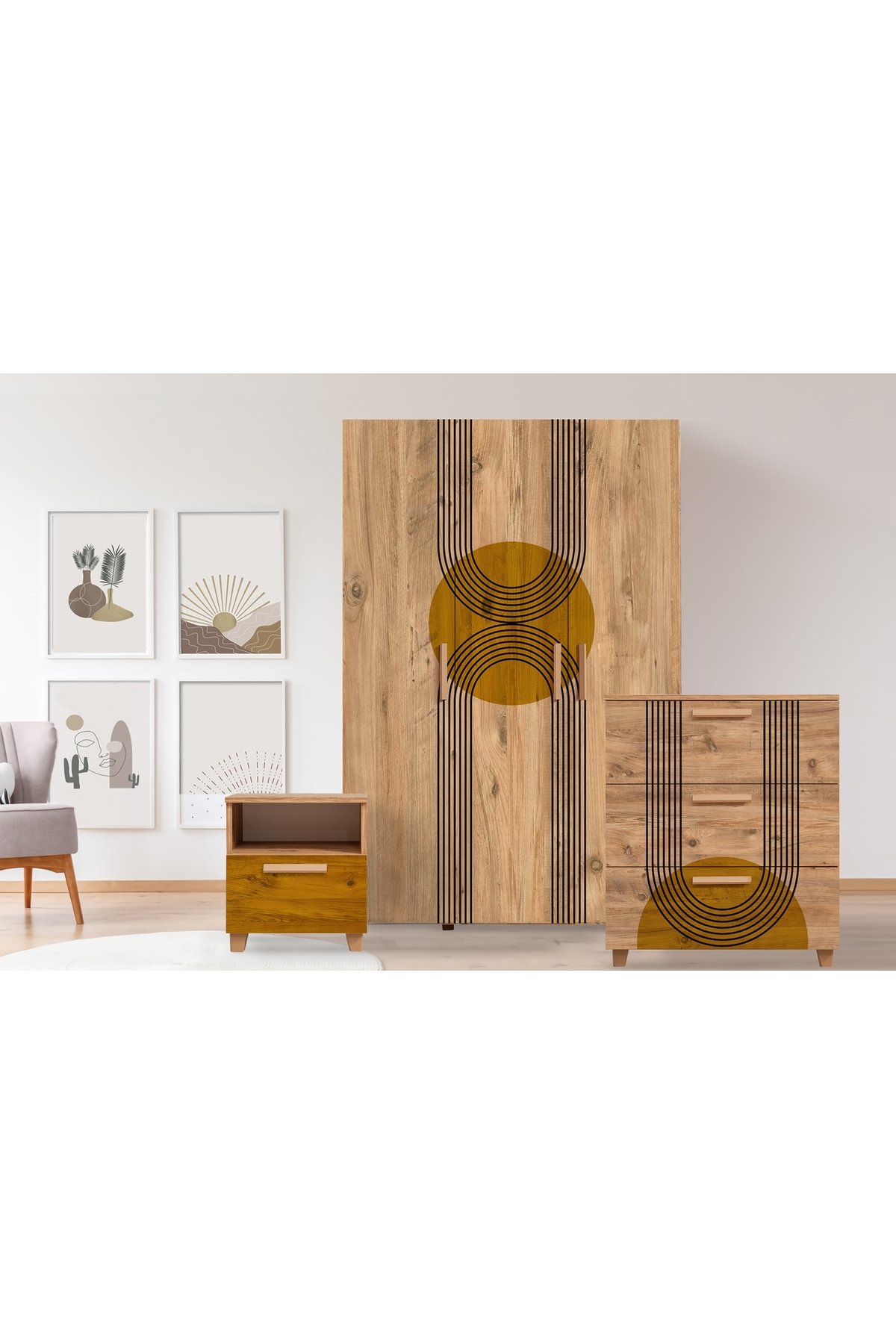 Vivense Leva Sun Gardırop, Atlantik, 3 Kapaklı fotoğrafı 2 (önizleme)