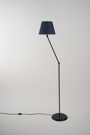 NAVEMU Cosby Metal Lambader Siyah-Lacivert (25x25x145 cm)