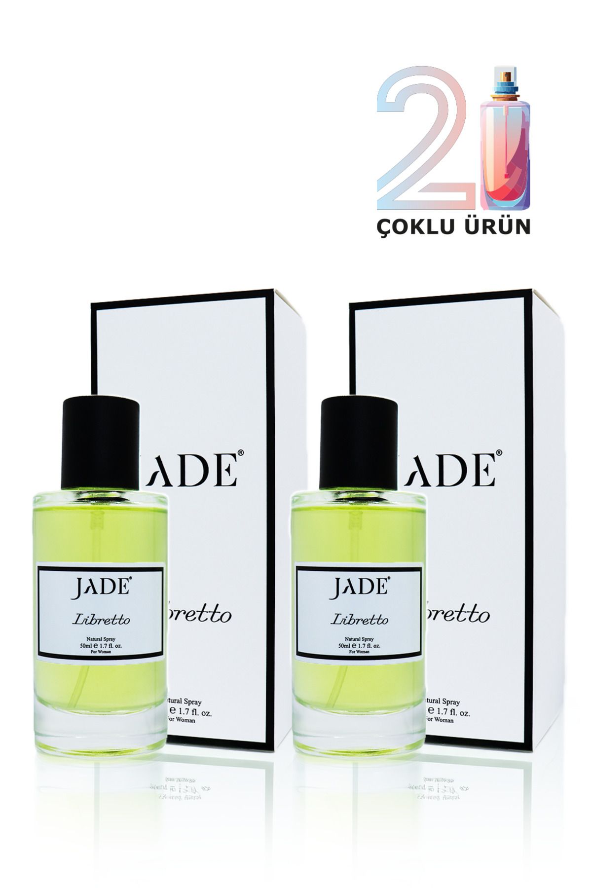 JADE Libretto | Çiçeksi Kadın Parfüm, 50ml, EDC, 2'li Ürün