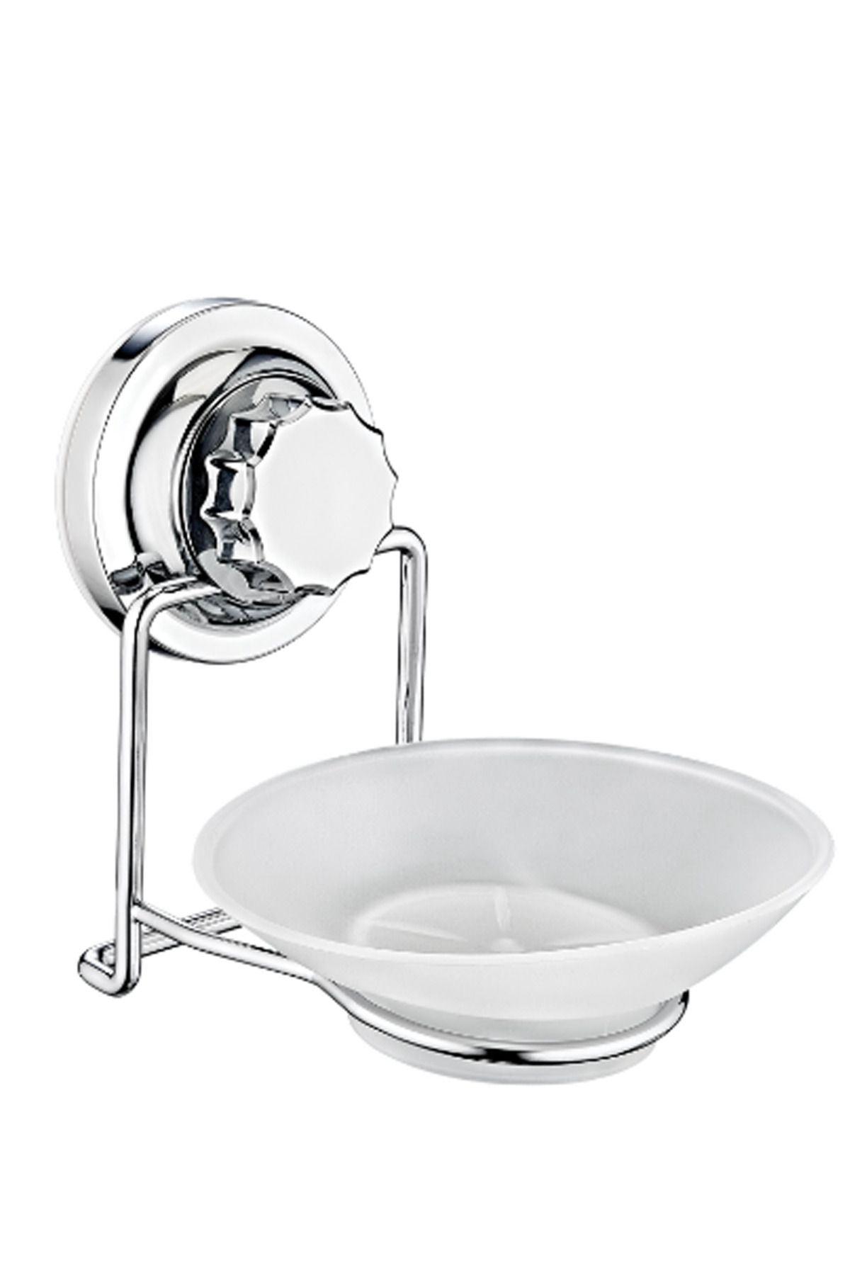 Skygo-Vacuum Plastic Soap Dish Chrome Wholesalebulurum -Vk-713 1