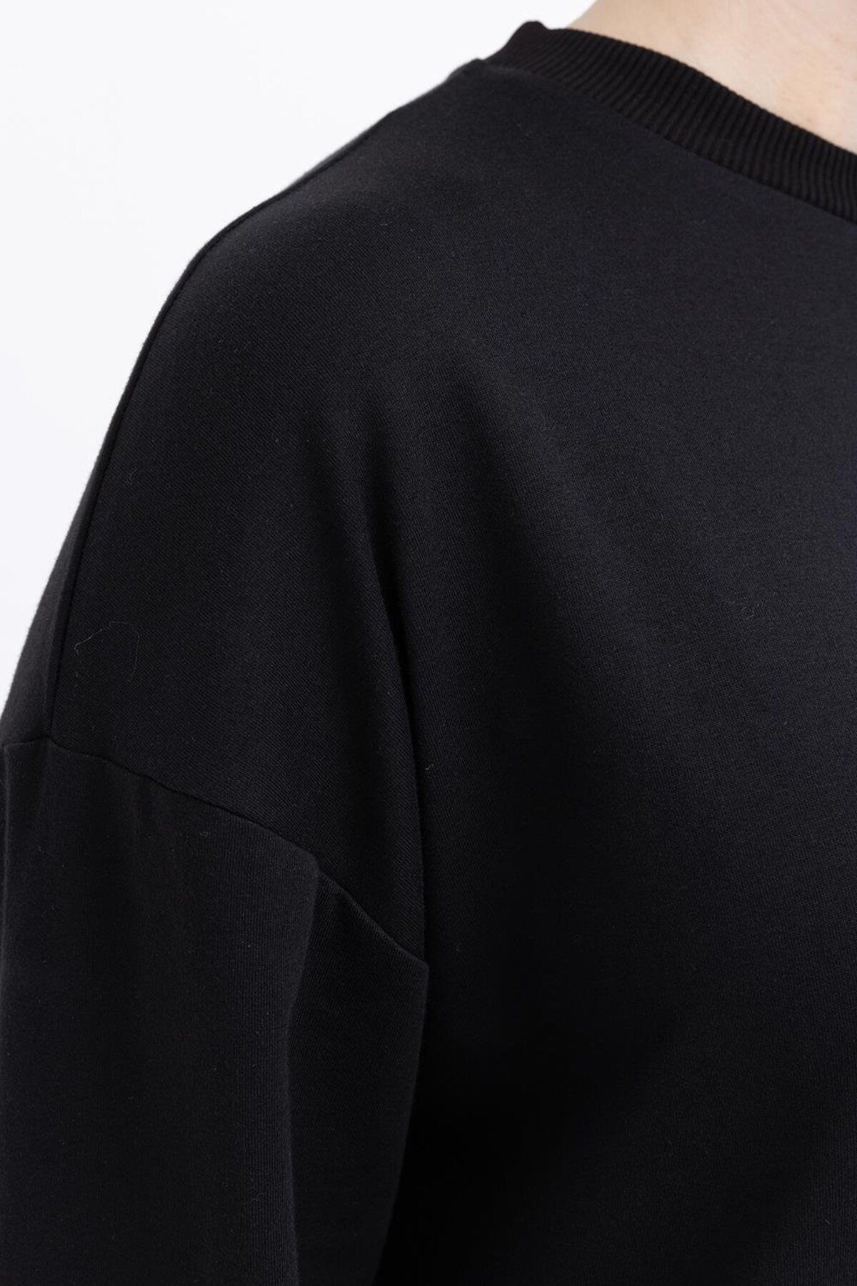 ALLDAY-Black-Large Pocket Side Zipper Lycra Large Size Tracksuit Set 4