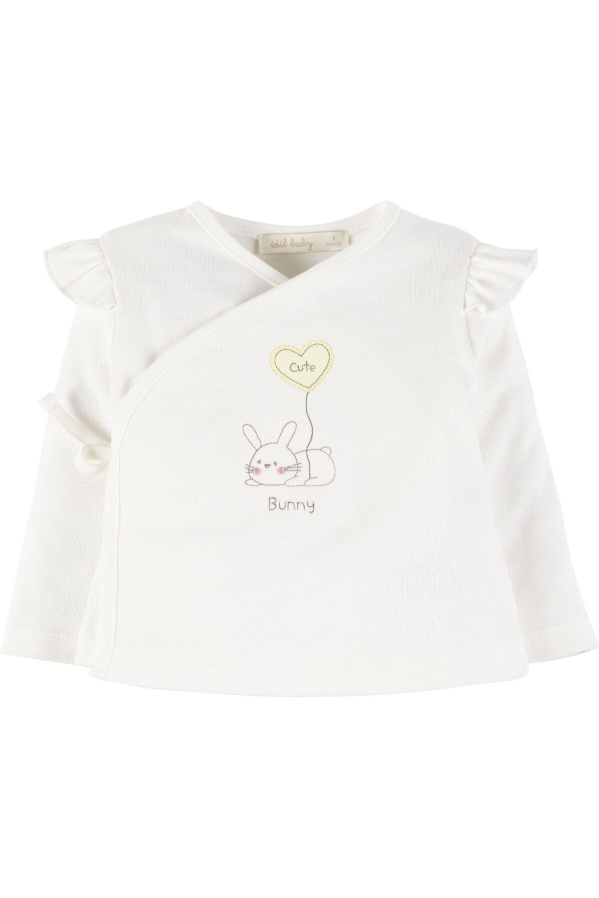 İdilbaby&Mamino-İdi̇lbaby&Mamino Baby Girl Cream Single Top Bodysuit 1